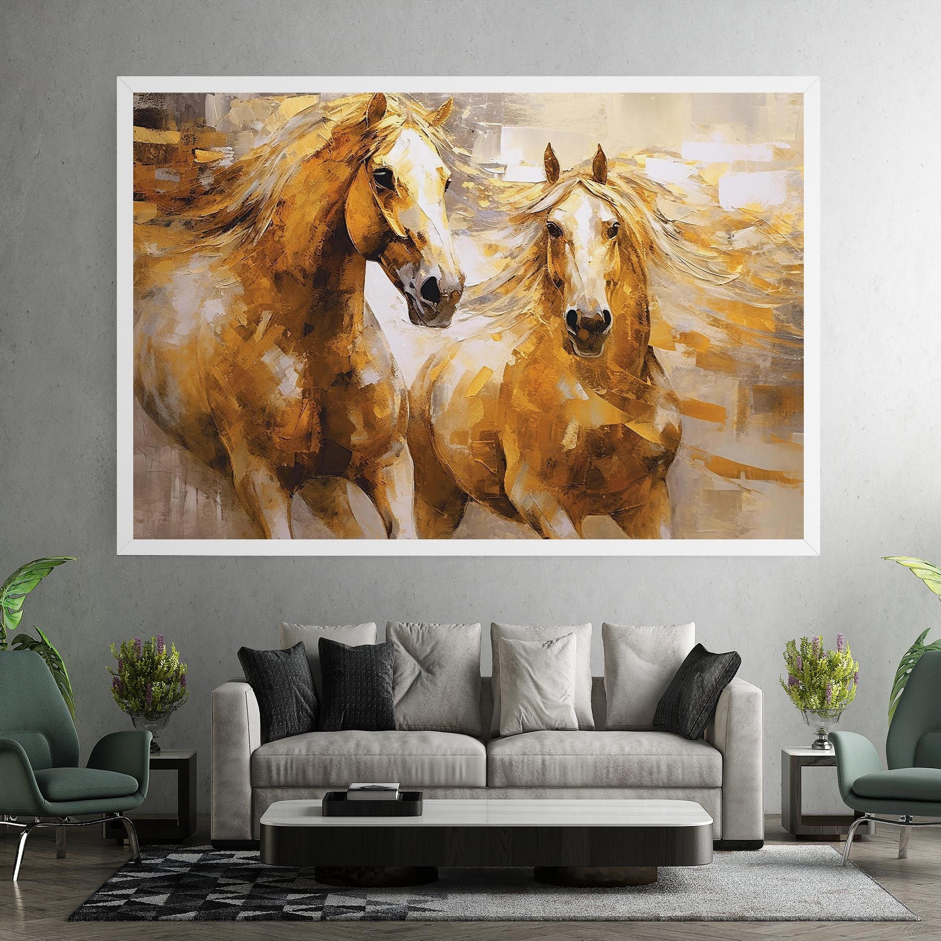 Golden Brown Horses mockup 7