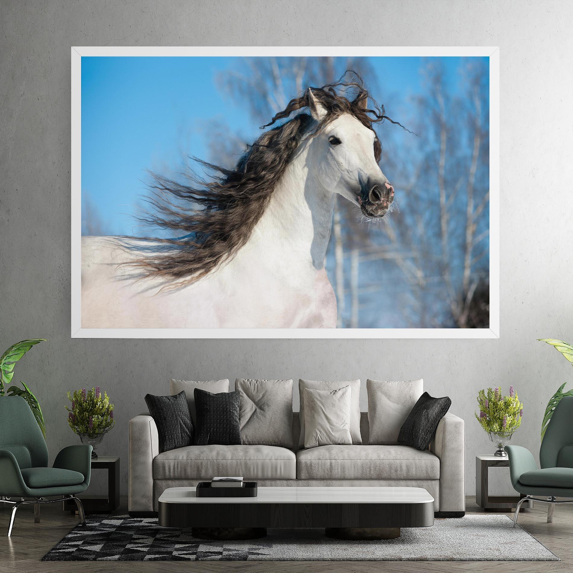 Tablou Canvas Wild Black Hair Horse mockup 7