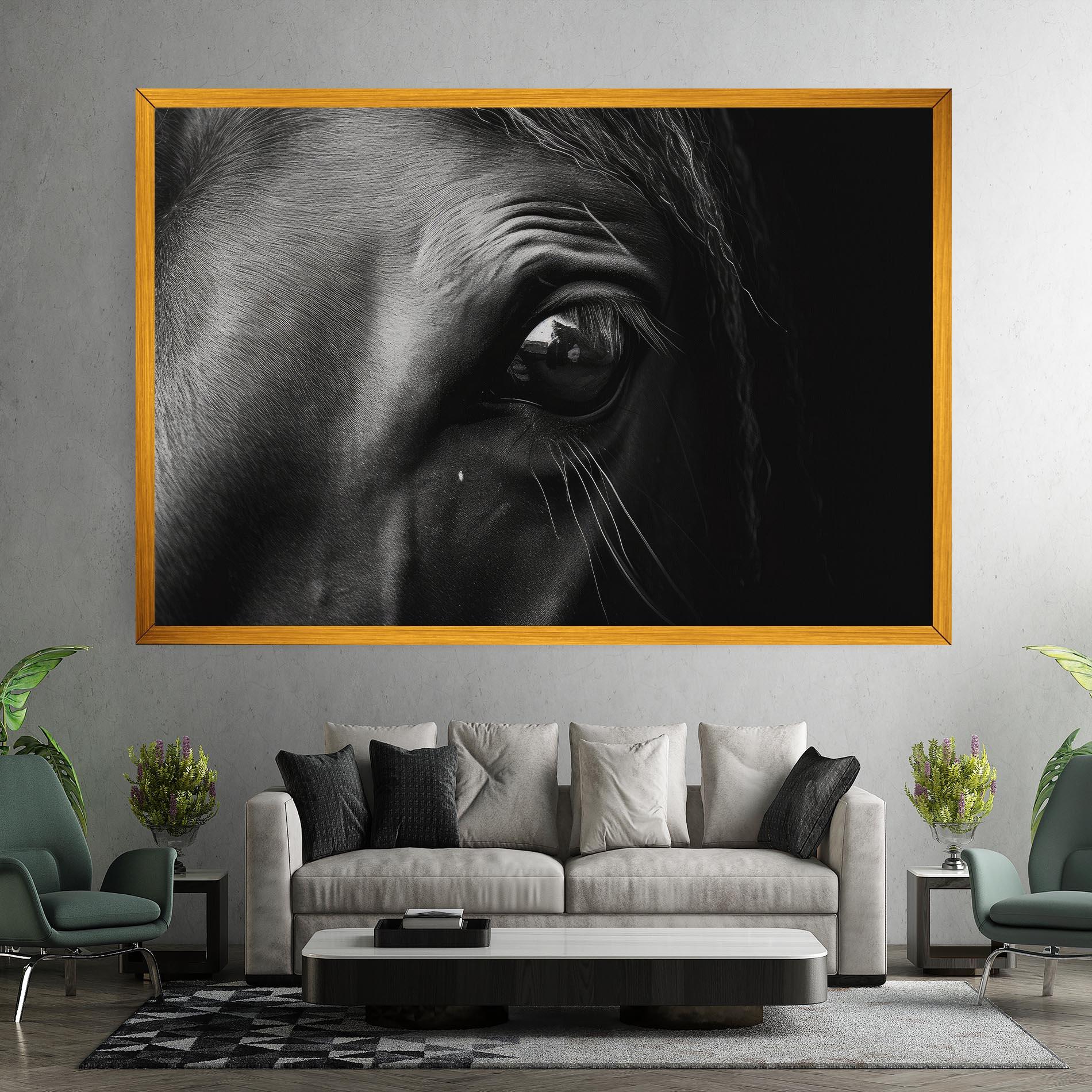 Tablou Canvas Black Horse Eye mockup 7