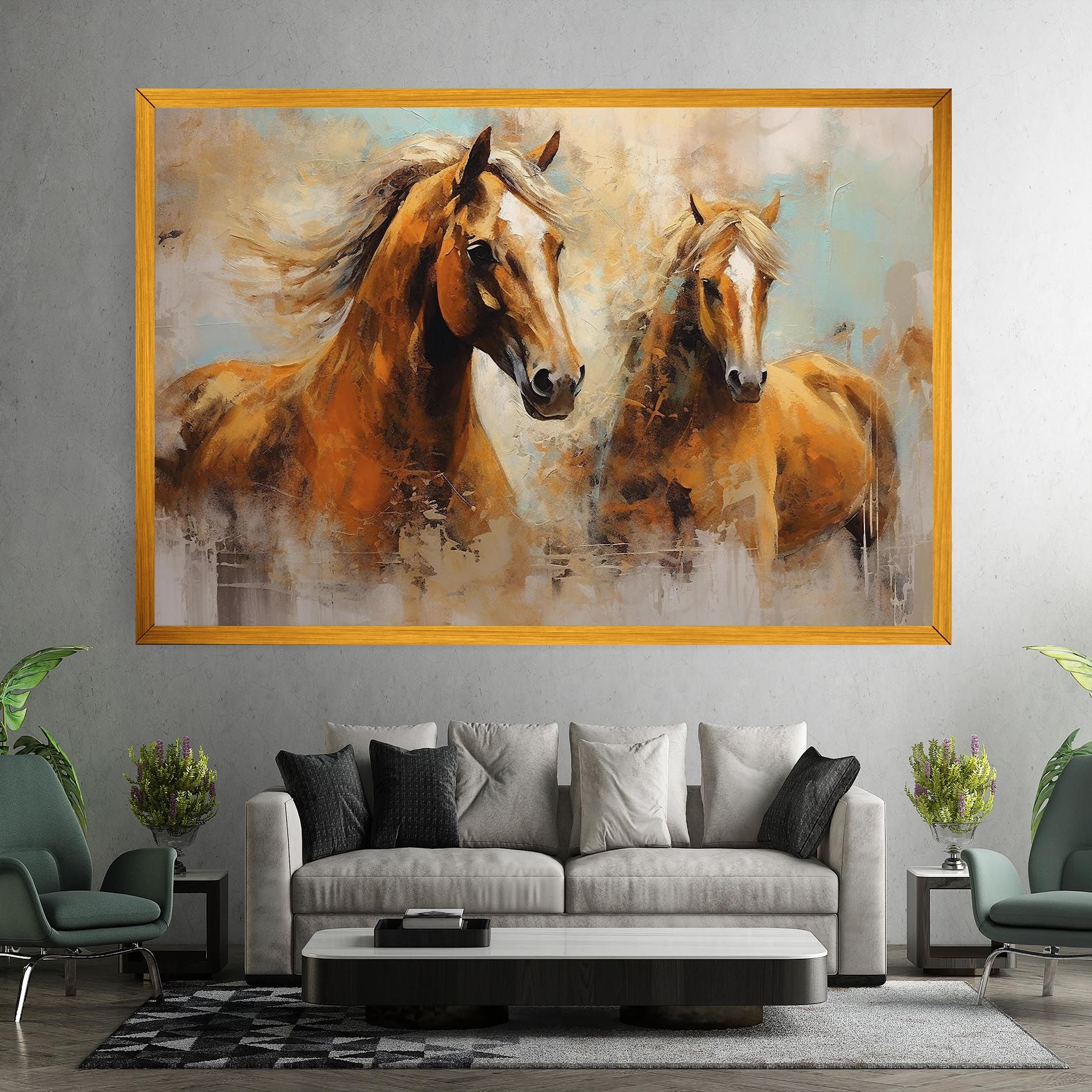 Brown Horses Staying mockup 7