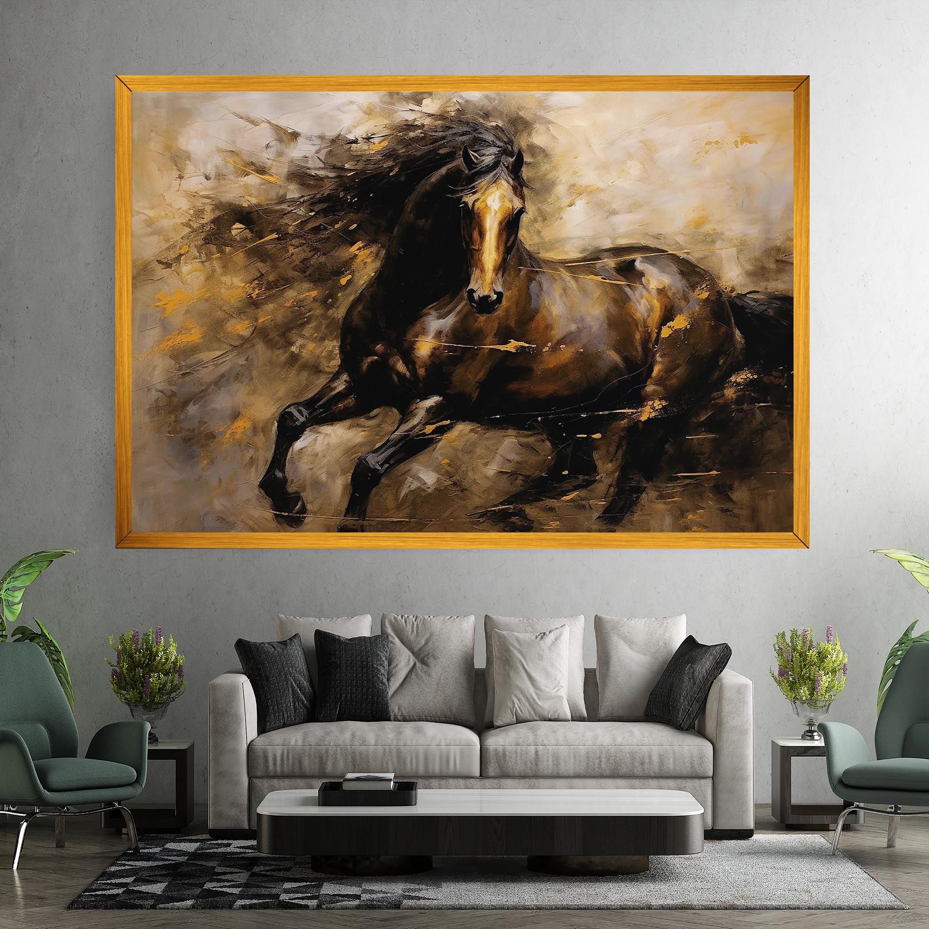 Gold Brown Horse mockup 7