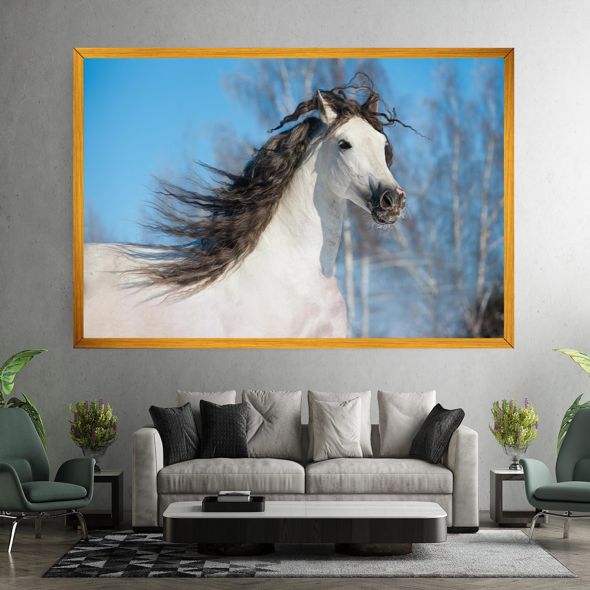 Tablou Canvas Wild Black Hair Horse mockup 7