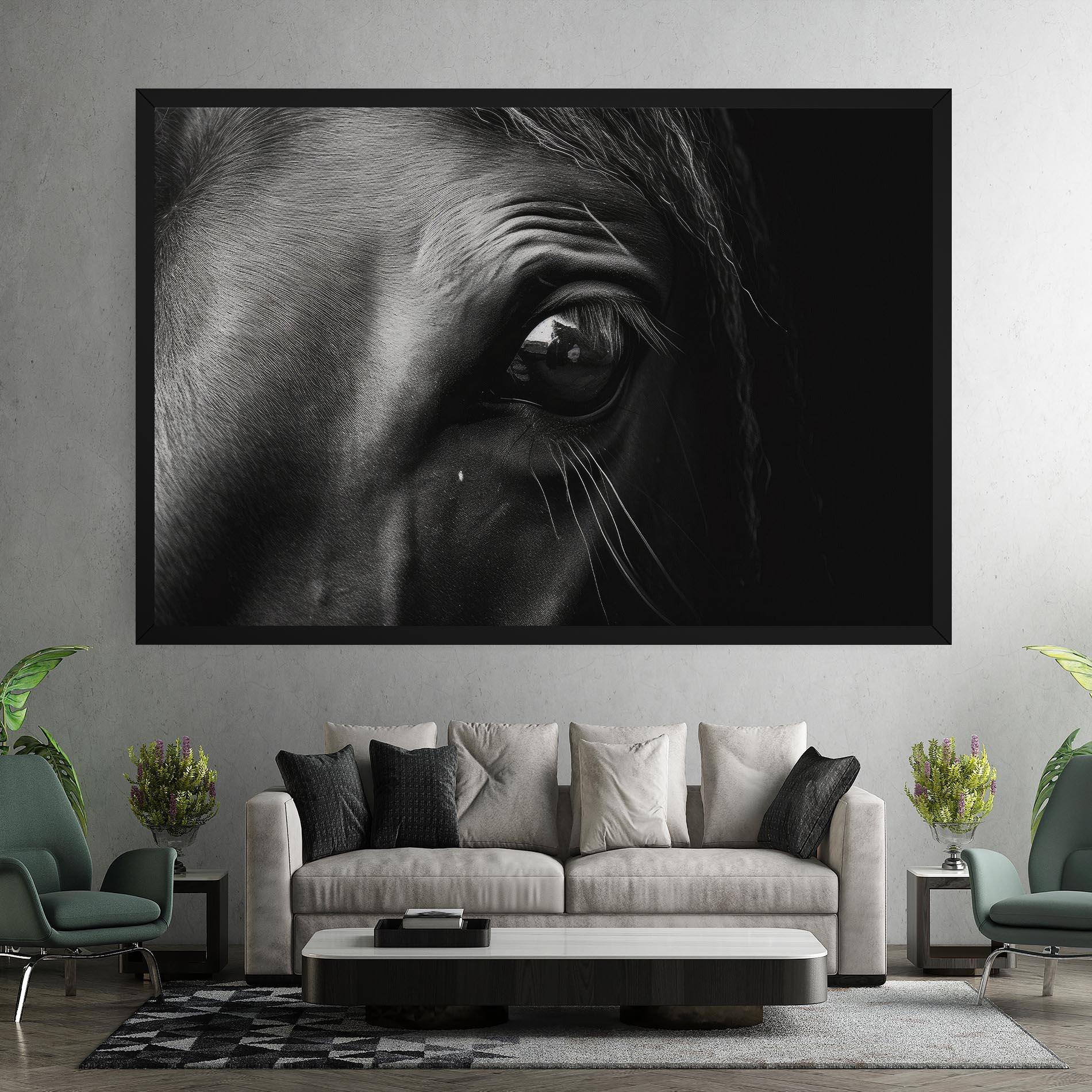 Tablou Canvas Black Horse Eye mockup 7