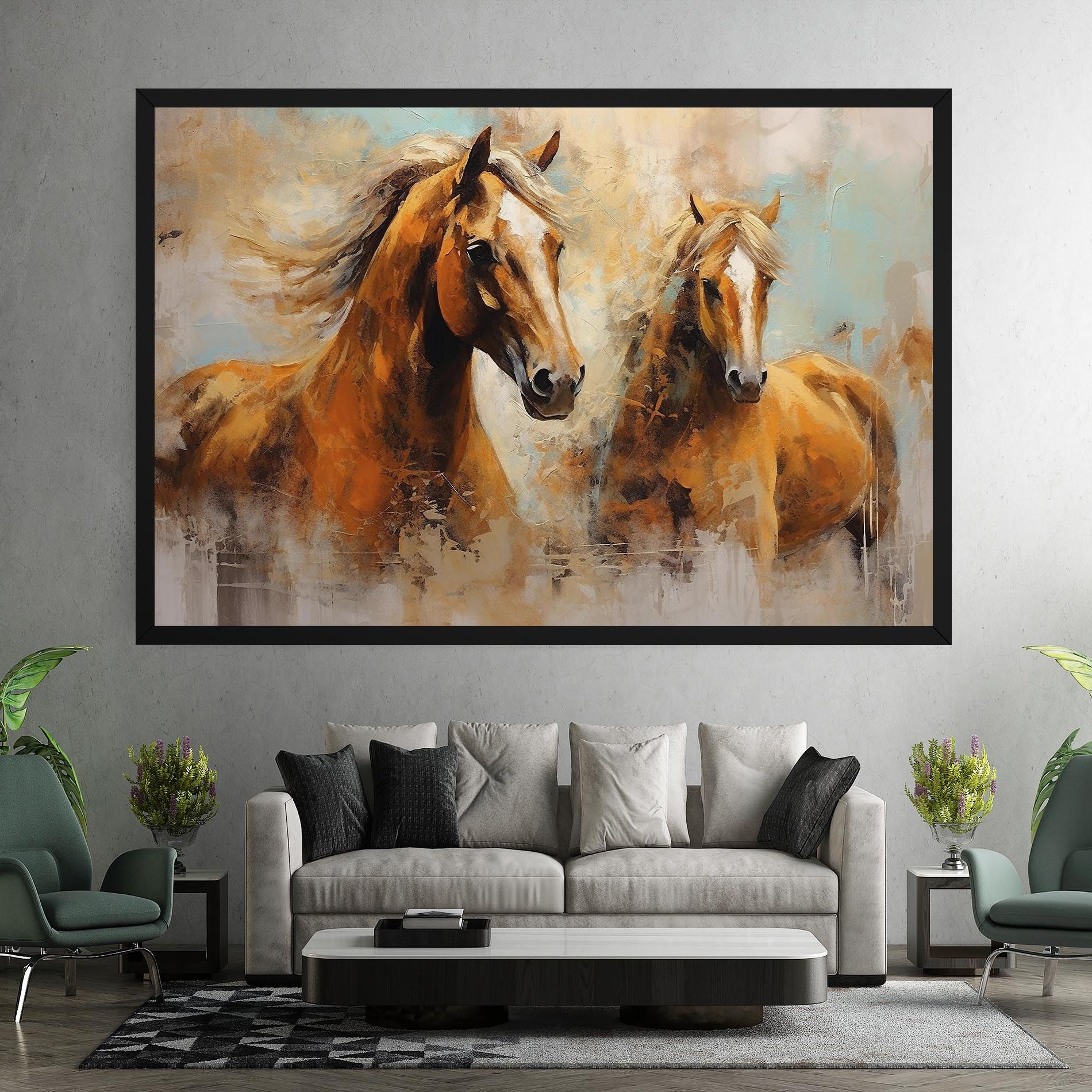 Brown Horses Staying mockup 7