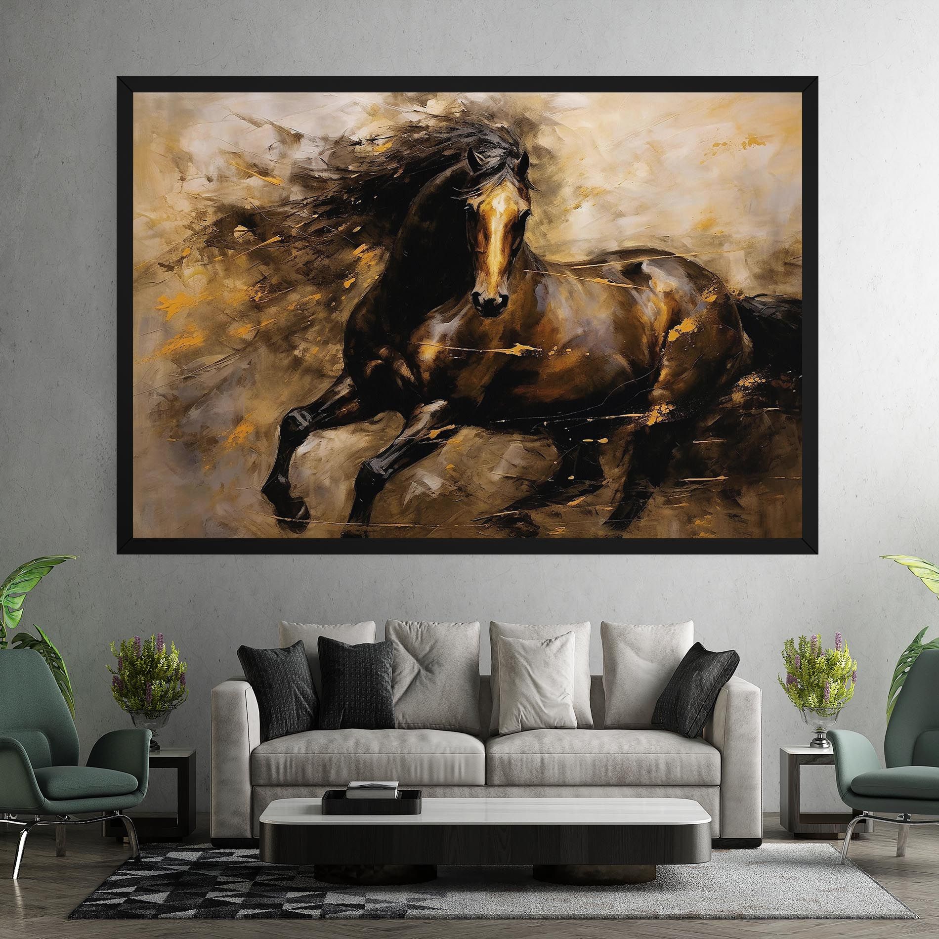Gold Brown Horse mockup 7