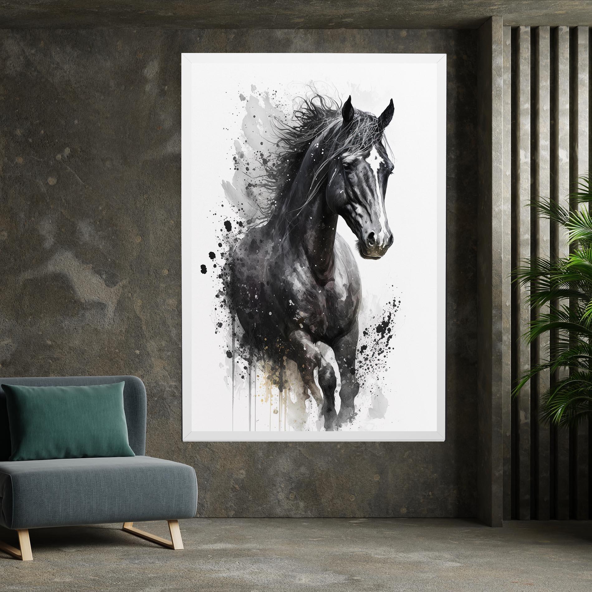 Tablou Canvas Black Horse mockup 7
