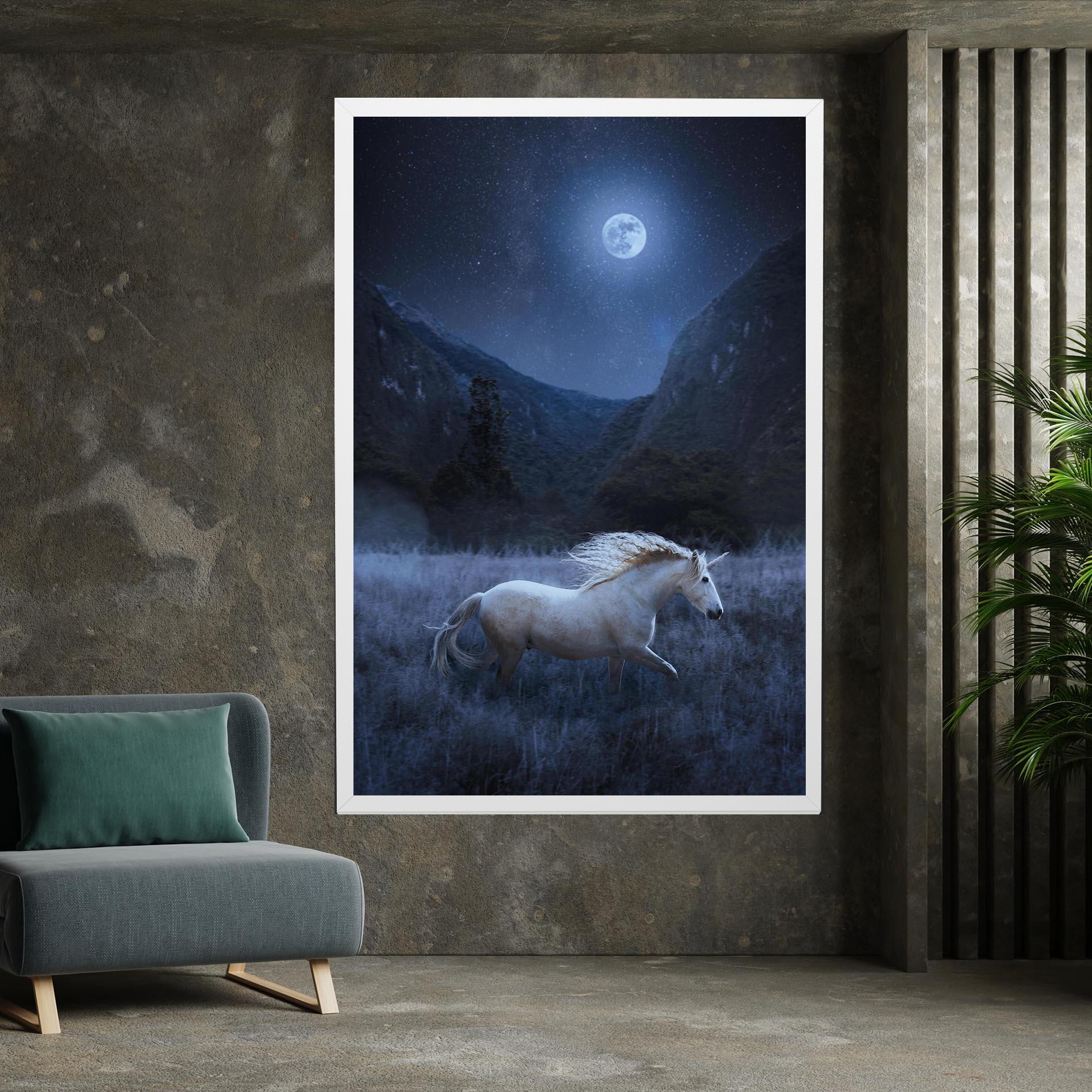Tablou Canvas Blue Moon Unicorn mockup 7