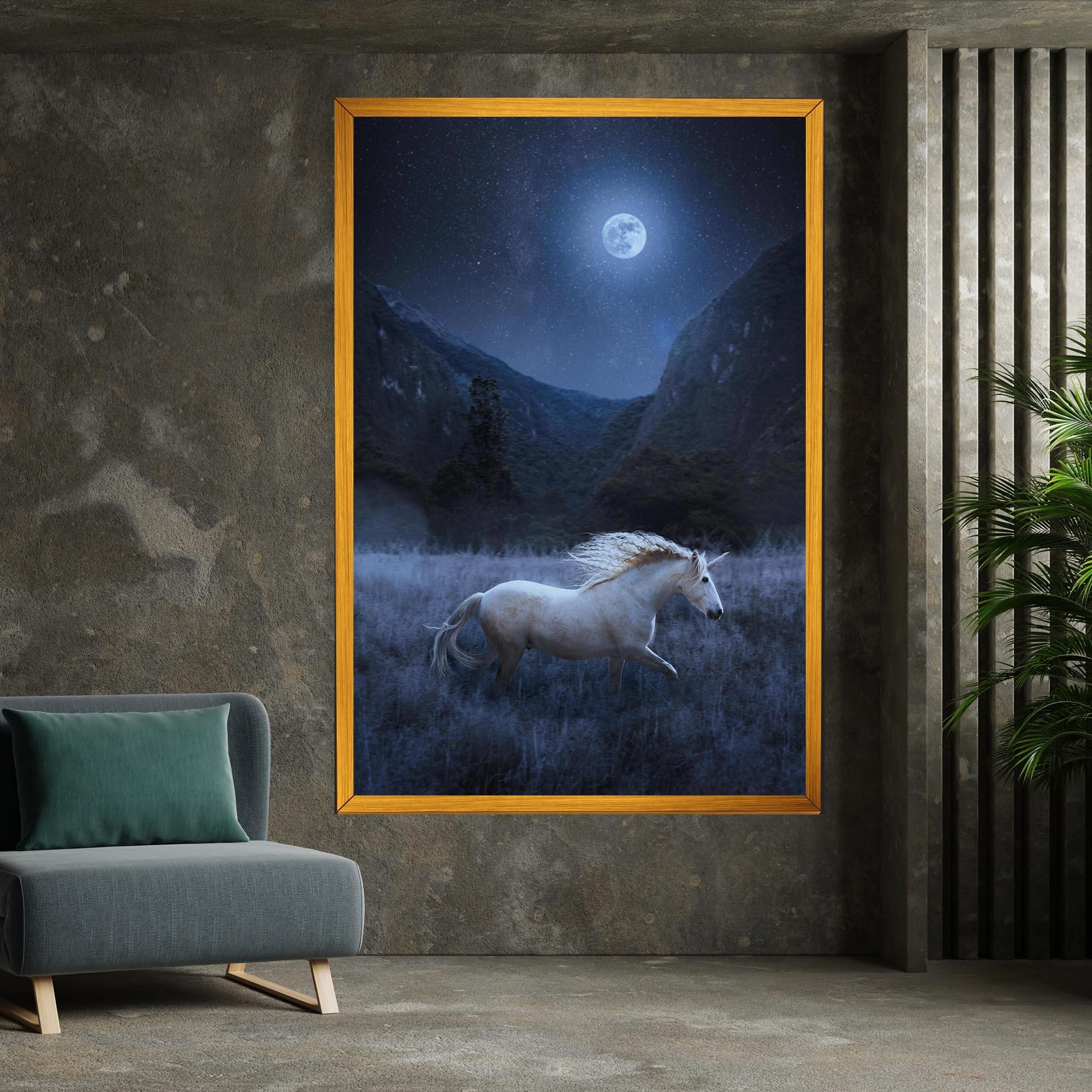 Tablou Canvas Blue Moon Unicorn mockup 7