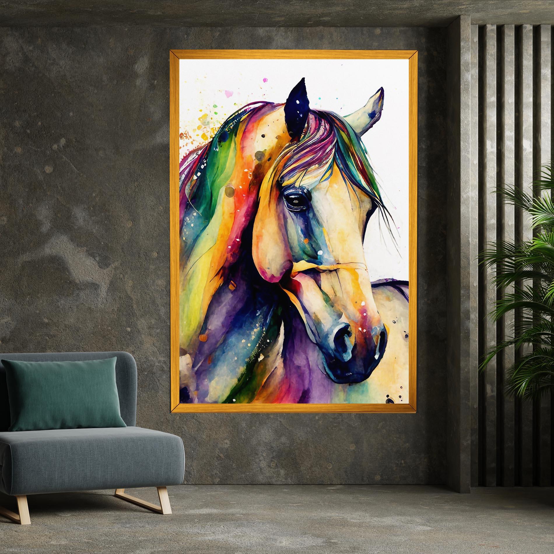 Tablou Canvas Colorful Horse mockup 7