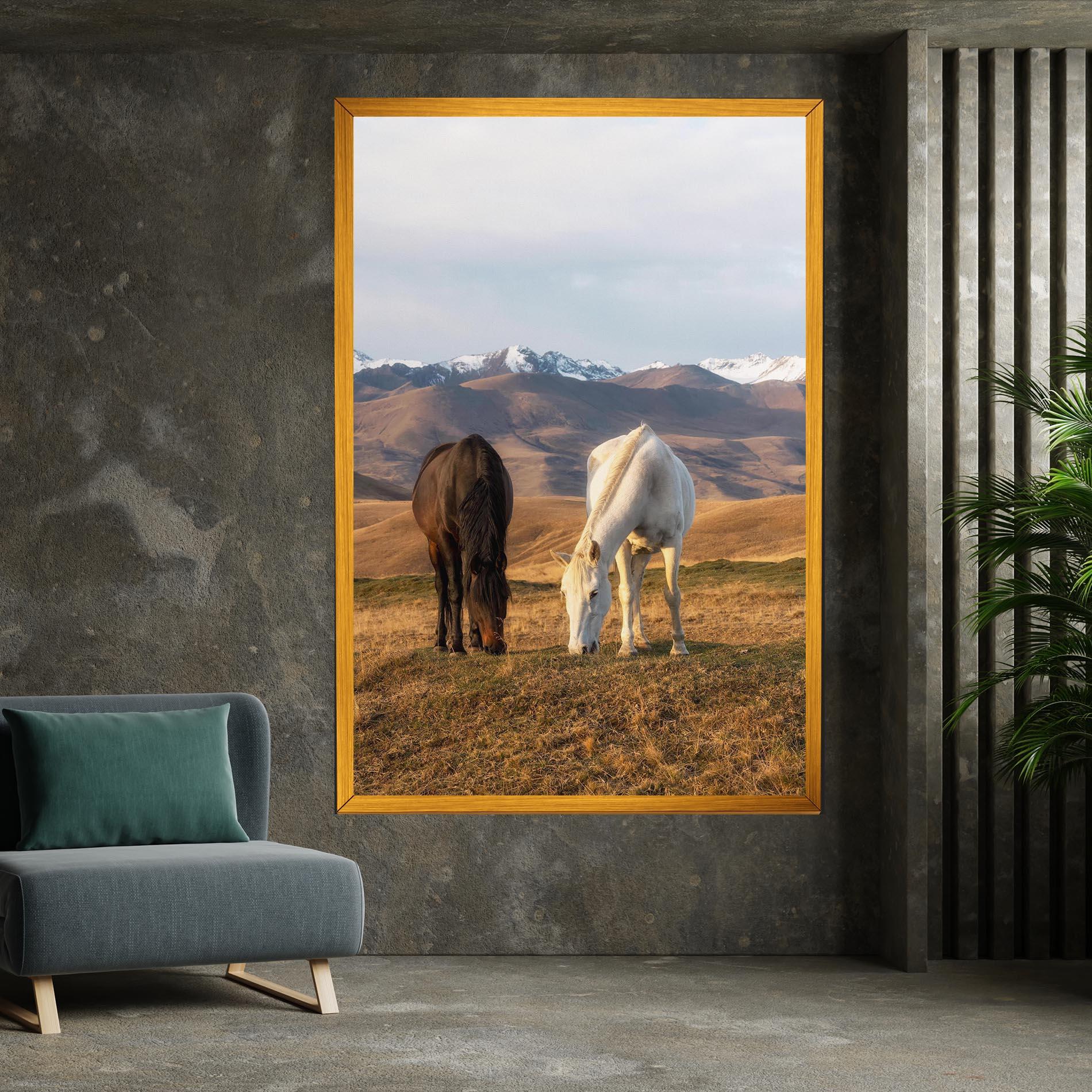 Tablou Canvas Mountain Horses mockup 7