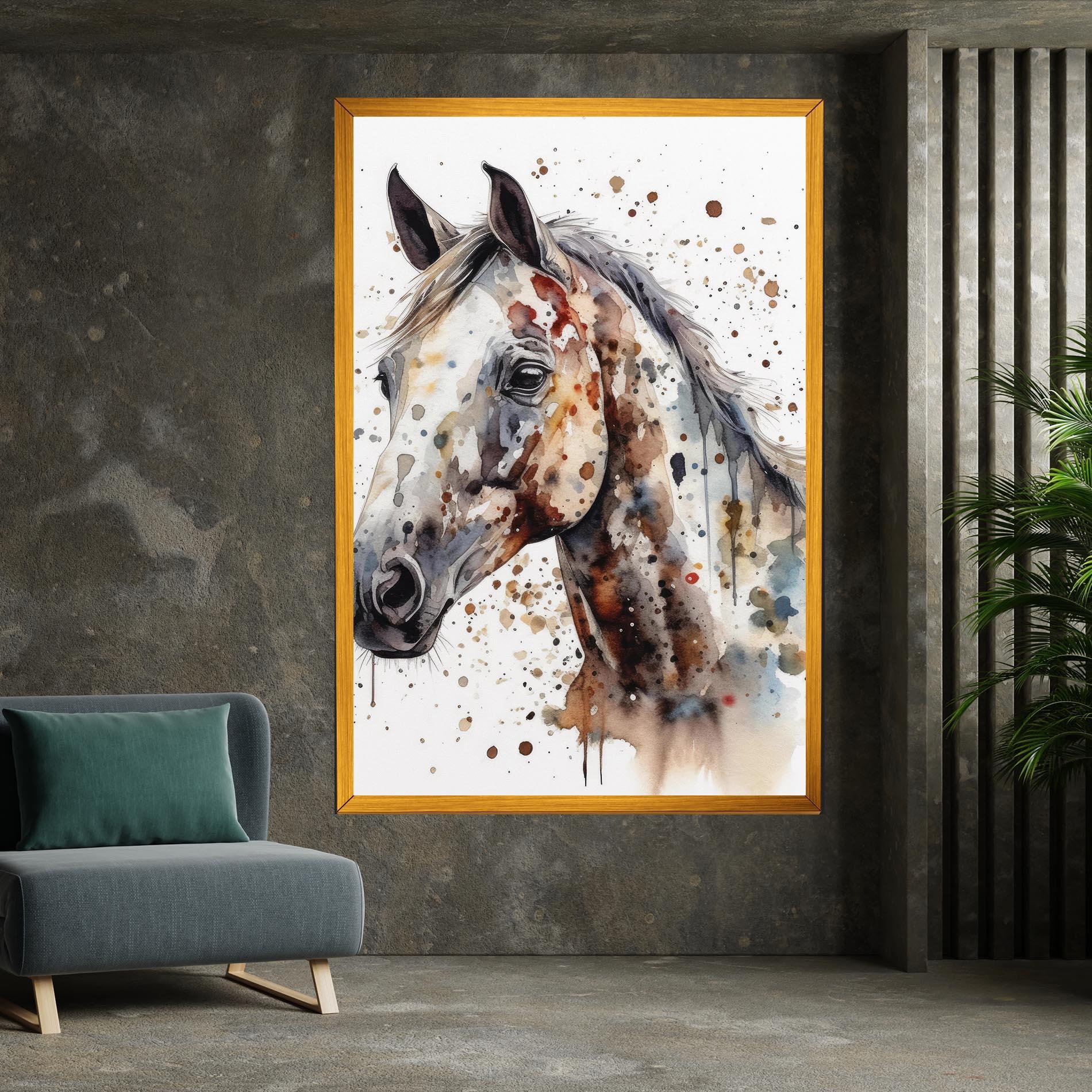 Tablou Canvas Watercolor Horse mockup 7