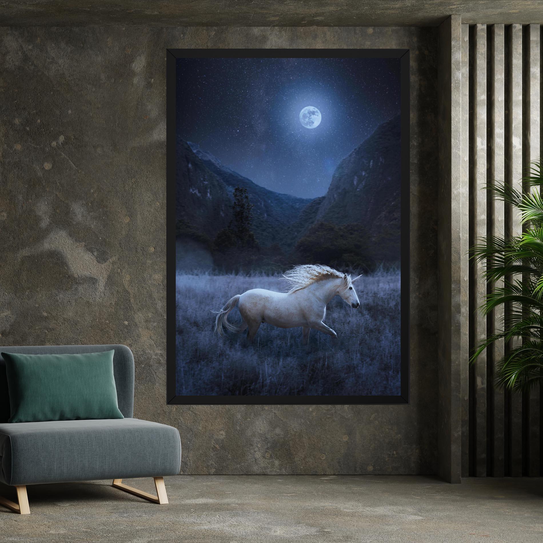 Tablou Canvas Blue Moon Unicorn mockup 7
