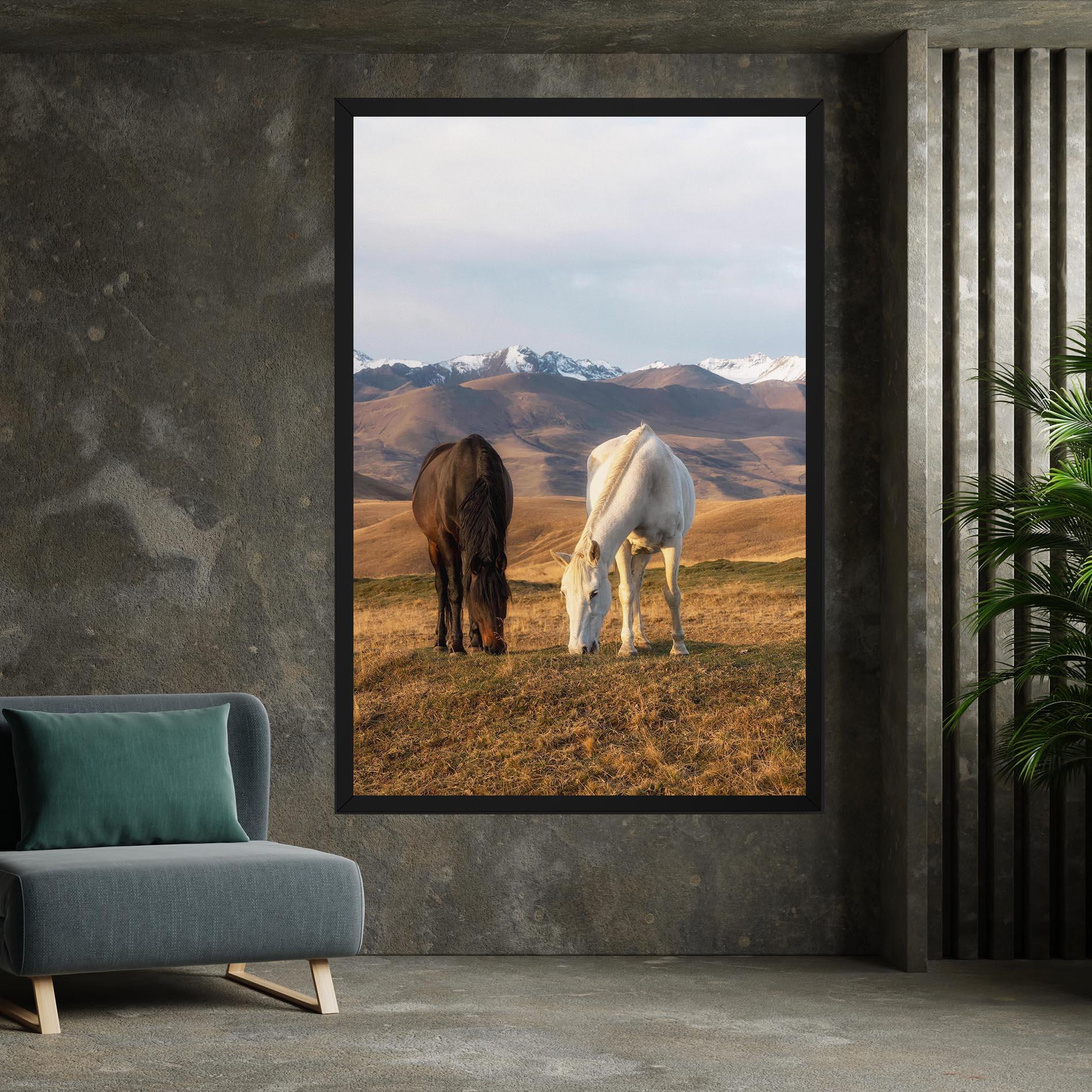 Tablou Canvas Mountain Horses mockup 7