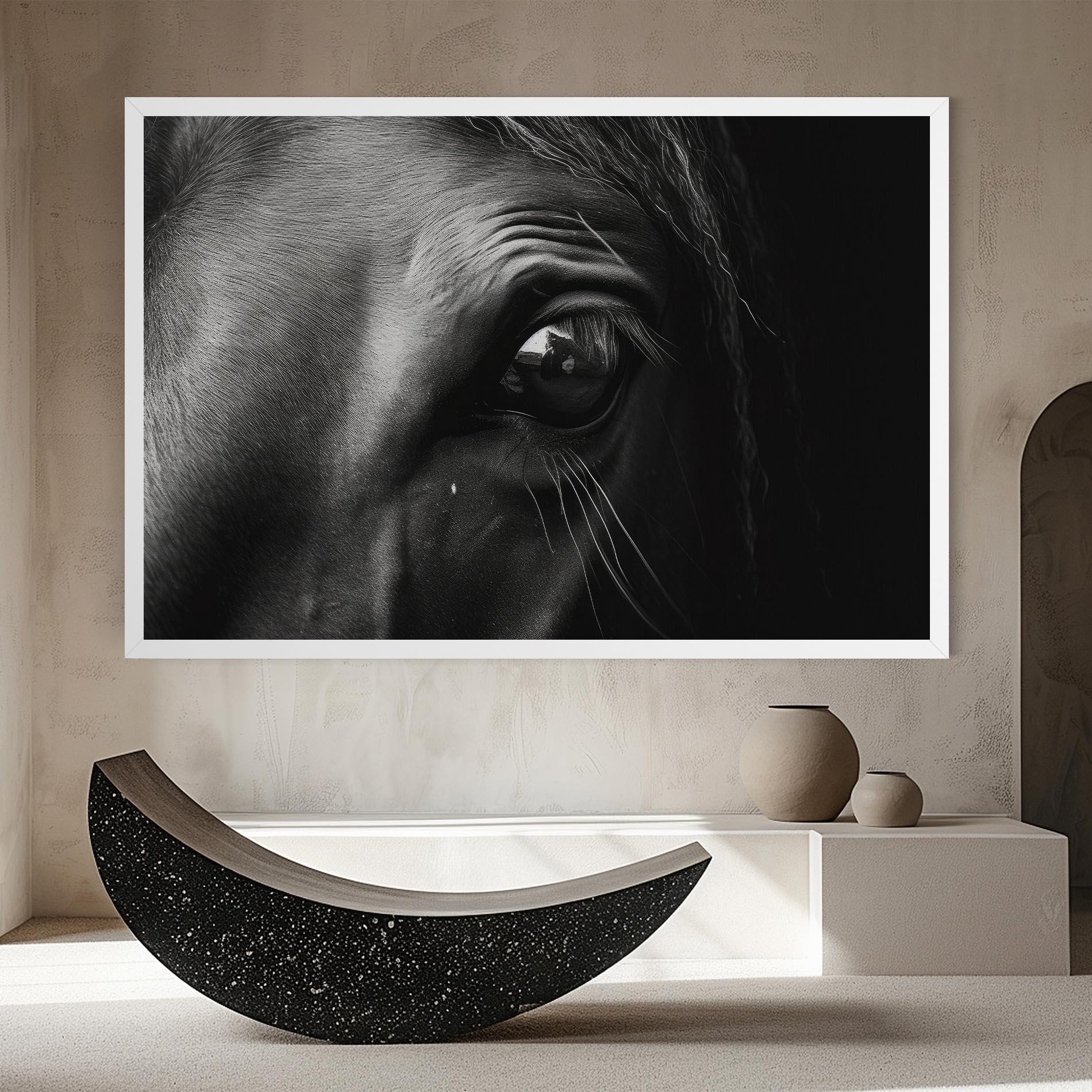 Tablou Canvas Black Horse Eye mockup 8