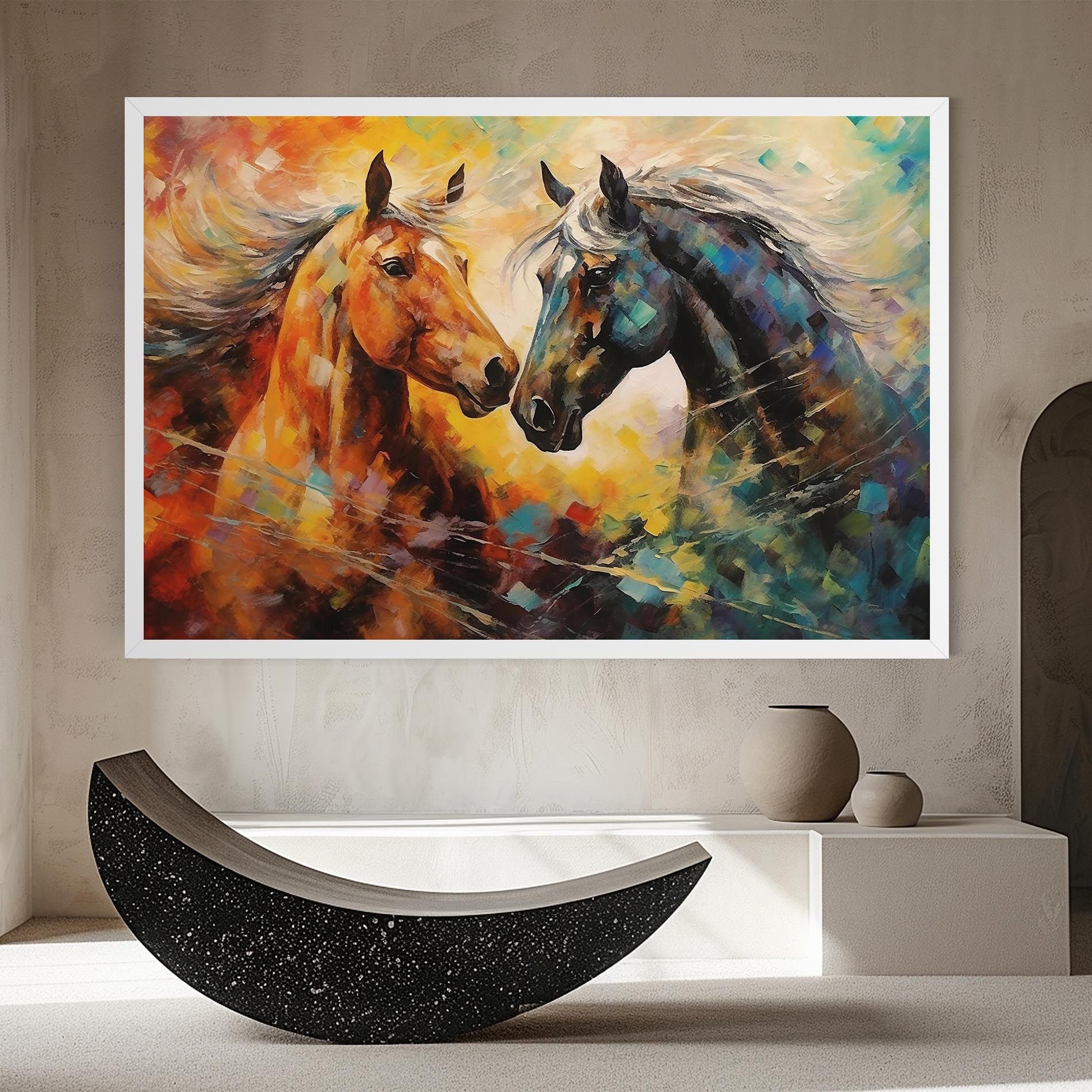 Brown Black Horses mockup 8