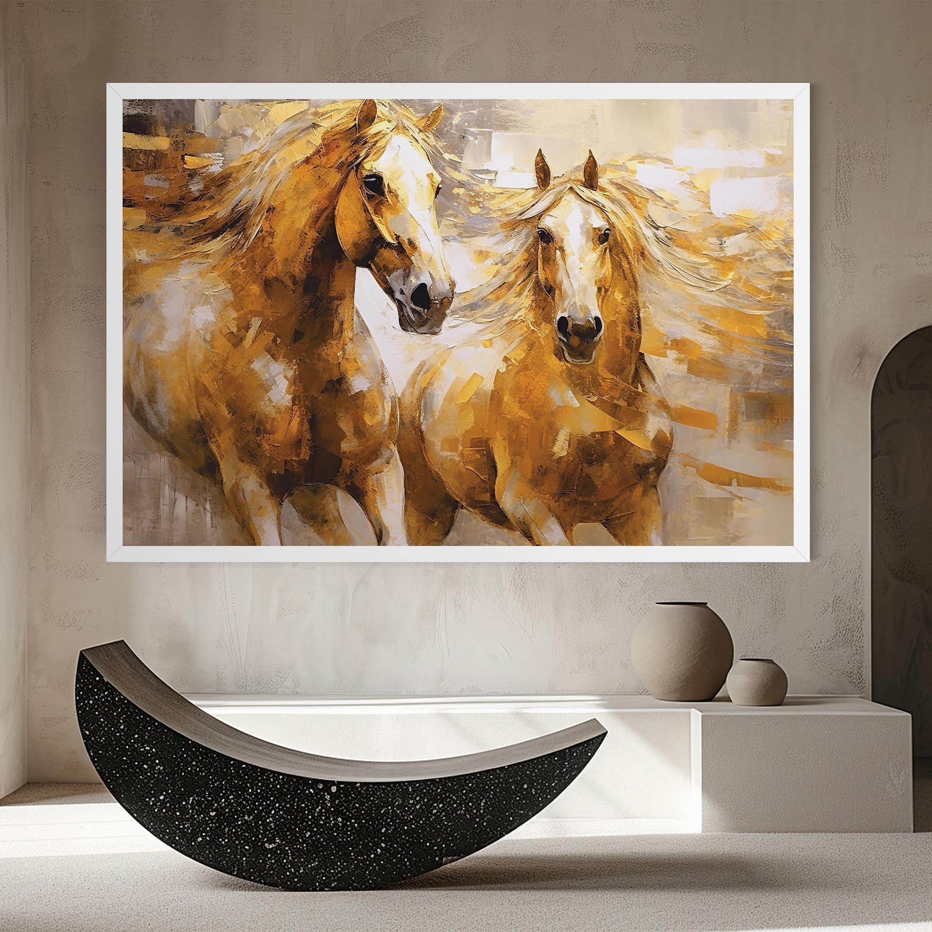 Golden Brown Horses mockup 8