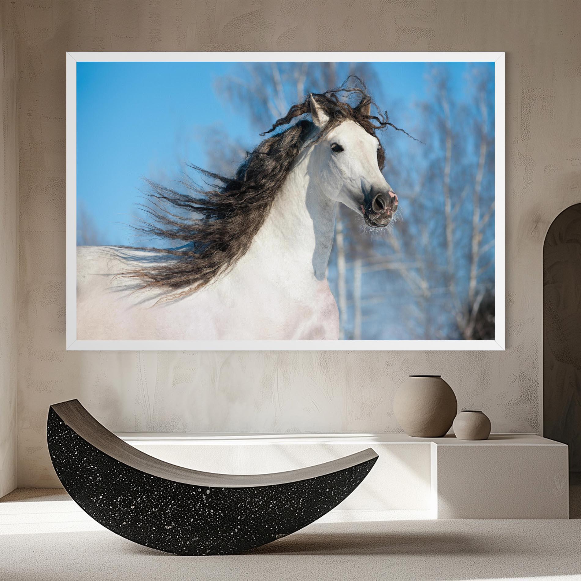 Tablou Canvas Wild Black Hair Horse mockup 8