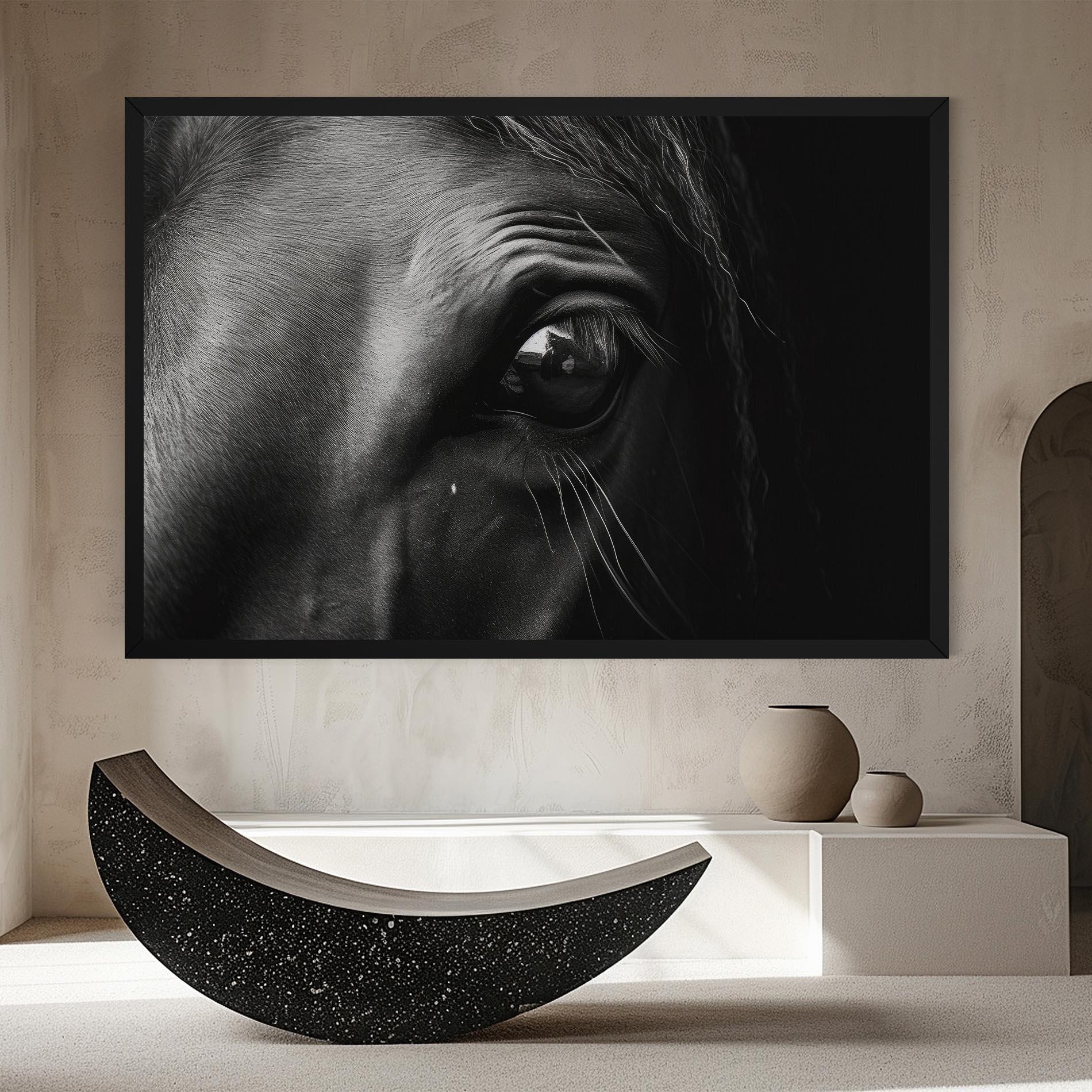 Tablou Canvas Black Horse Eye mockup 8