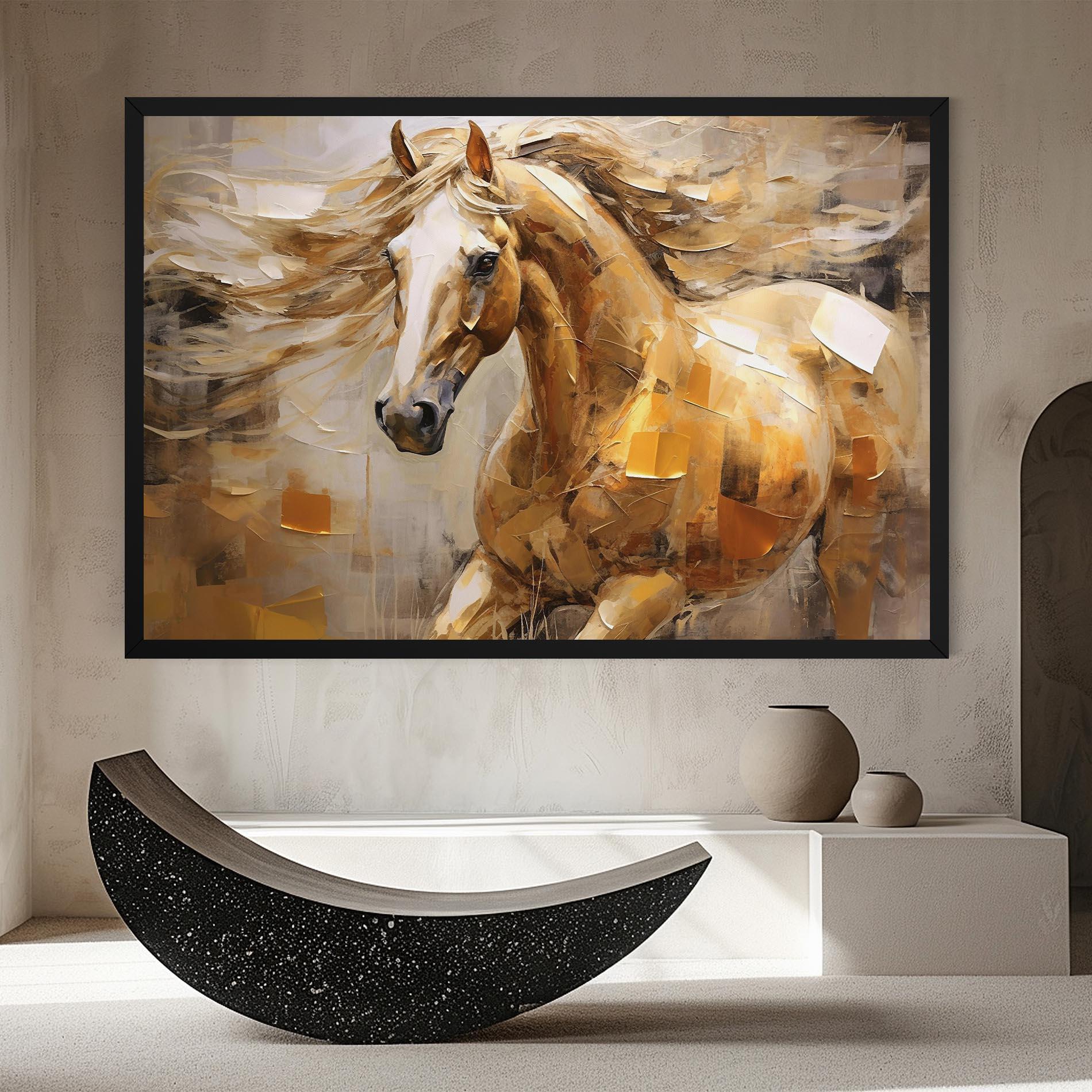 Tablou Canvas Light Brown Horse mockup 8