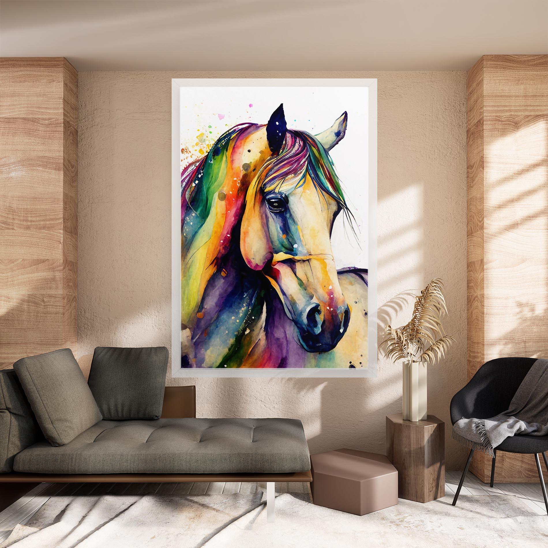 Tablou Canvas Colorful Horse mockup 8
