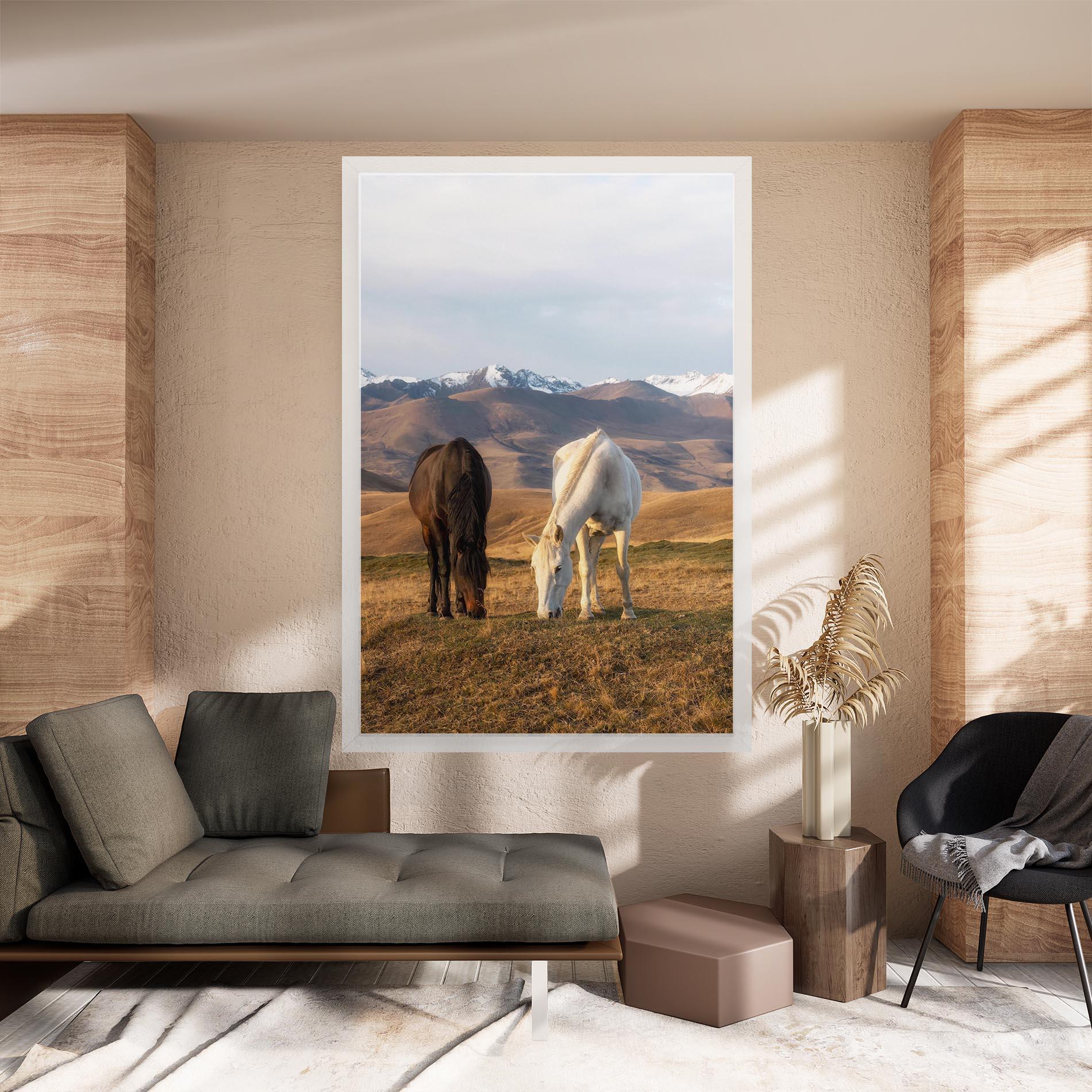 Tablou Canvas Mountain Horses mockup 8