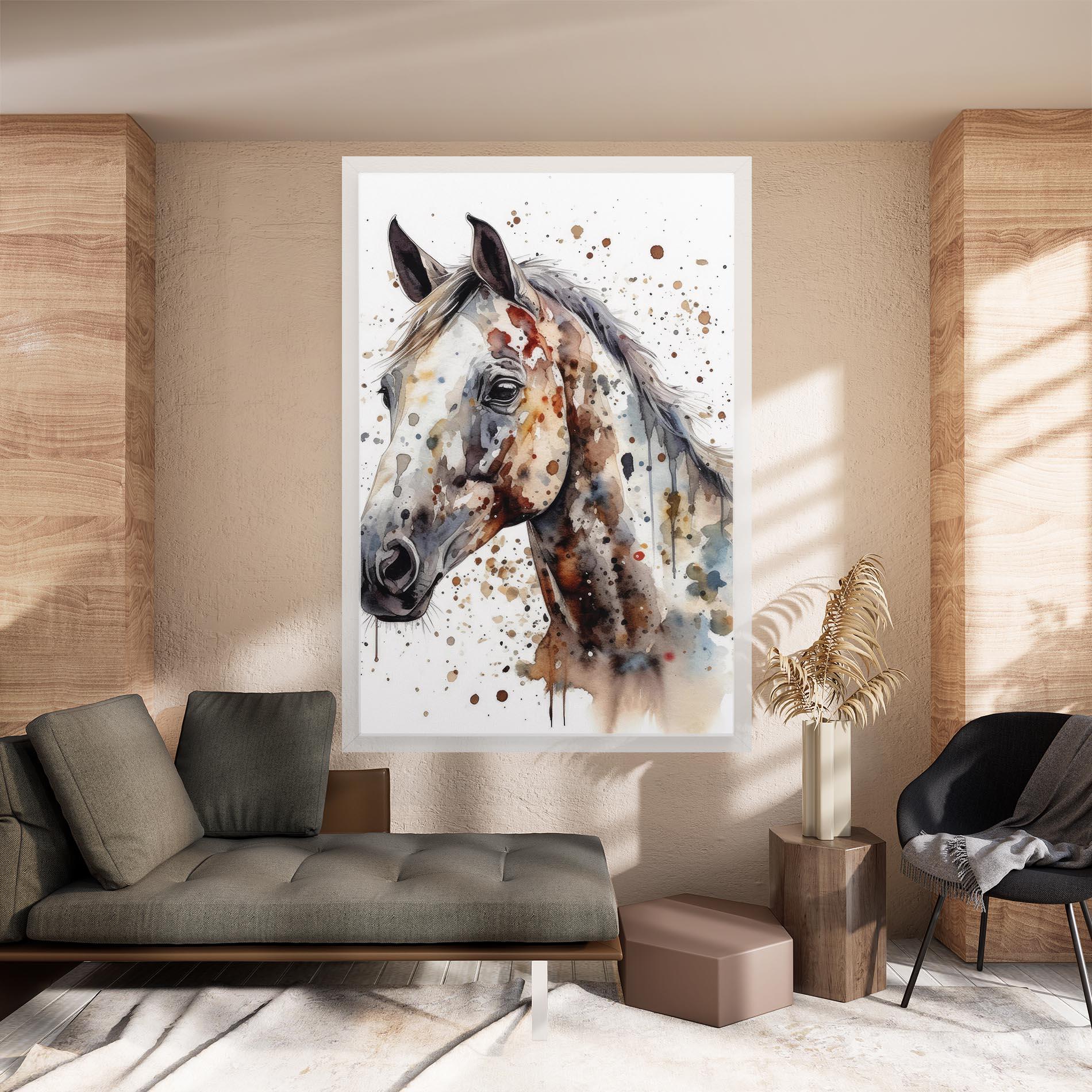 Tablou Canvas Watercolor Horse mockup 8