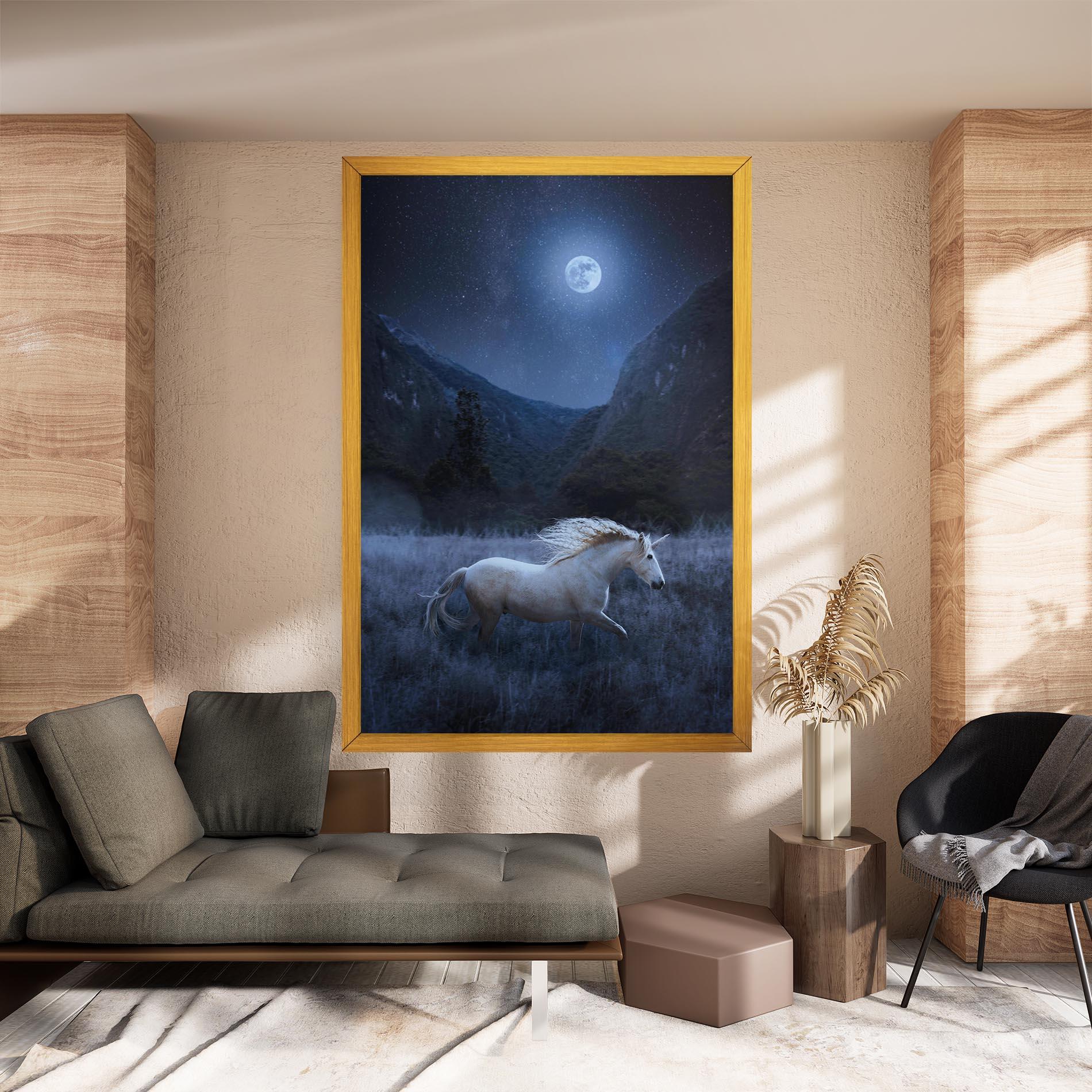Tablou Canvas Blue Moon Unicorn mockup 8