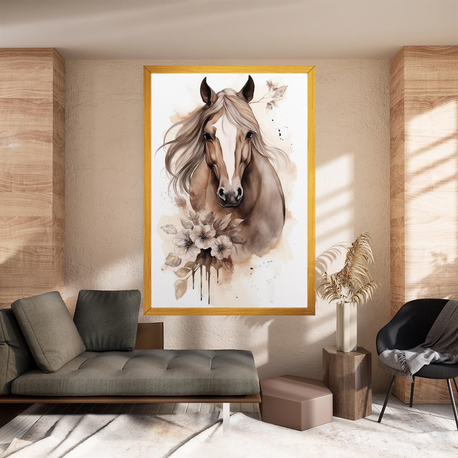 Flower Brown Horse mockup 8