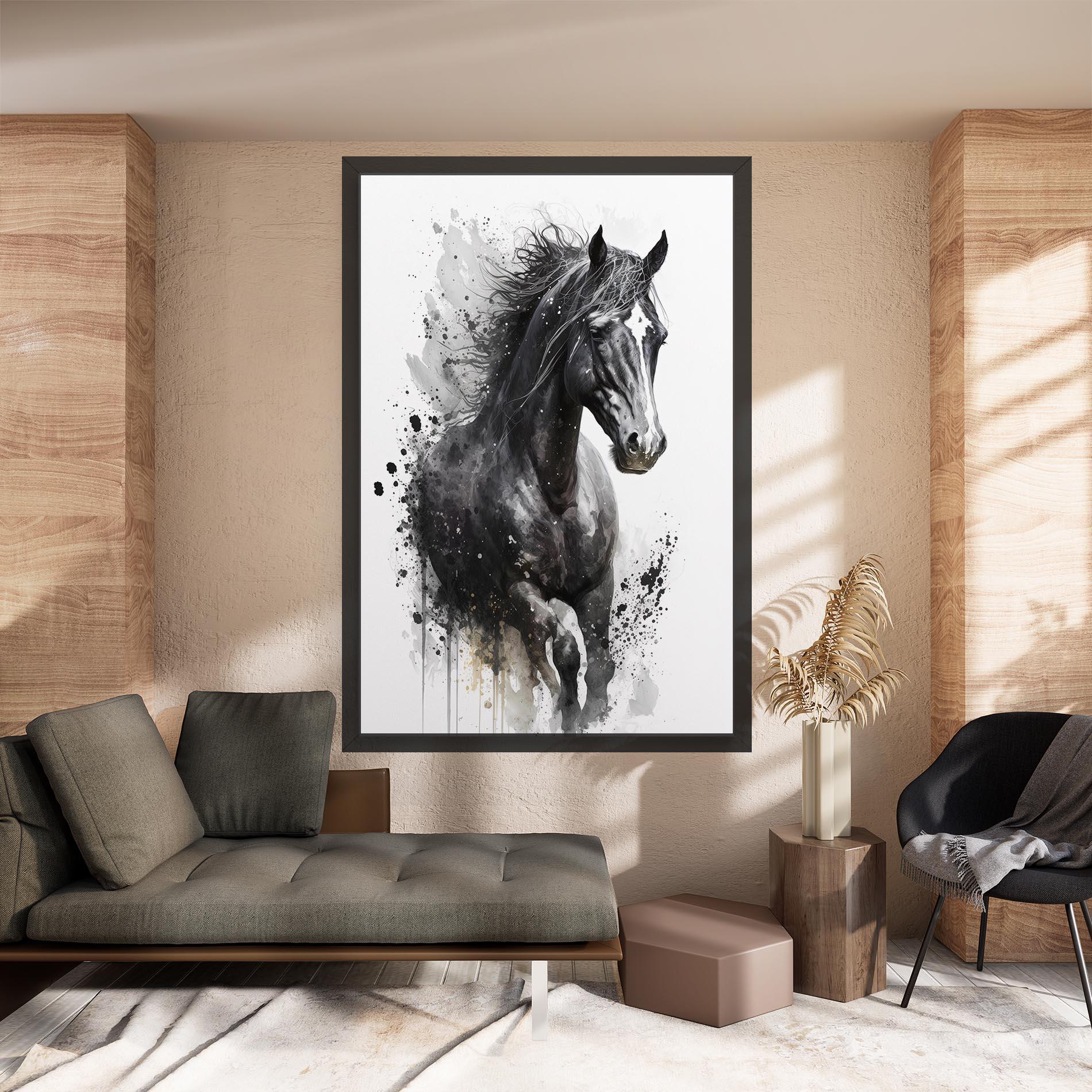 Tablou Canvas Black Horse mockup 8