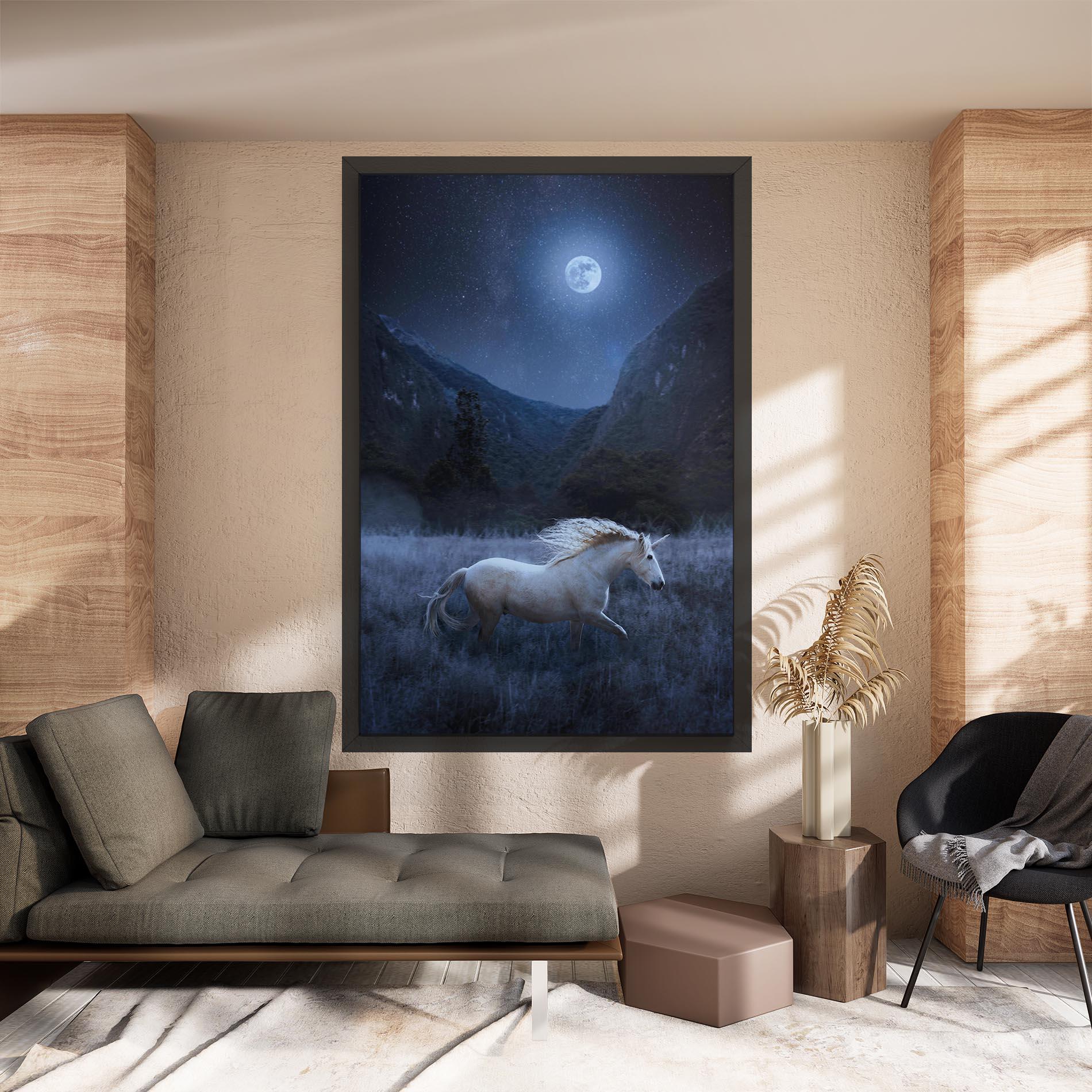 Tablou Canvas Blue Moon Unicorn mockup 8