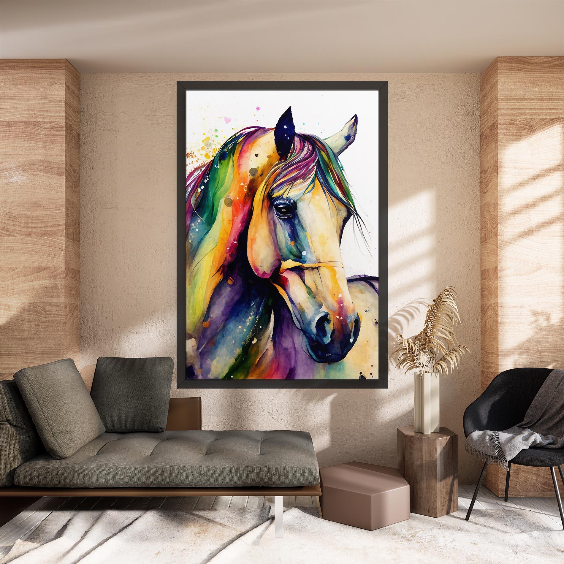 Tablou Canvas Colorful Horse mockup 8