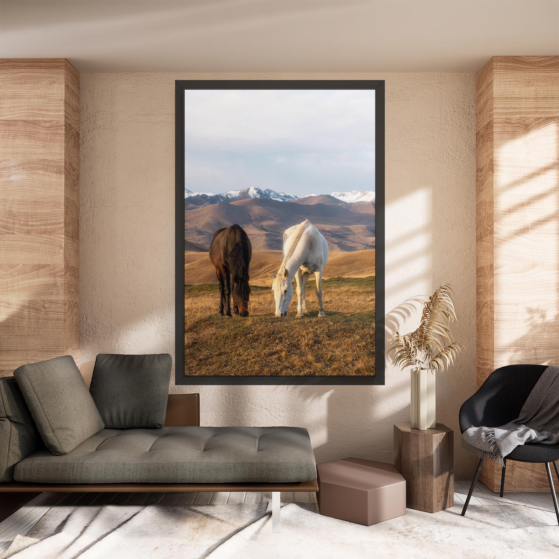 Tablou Canvas Mountain Horses mockup 8