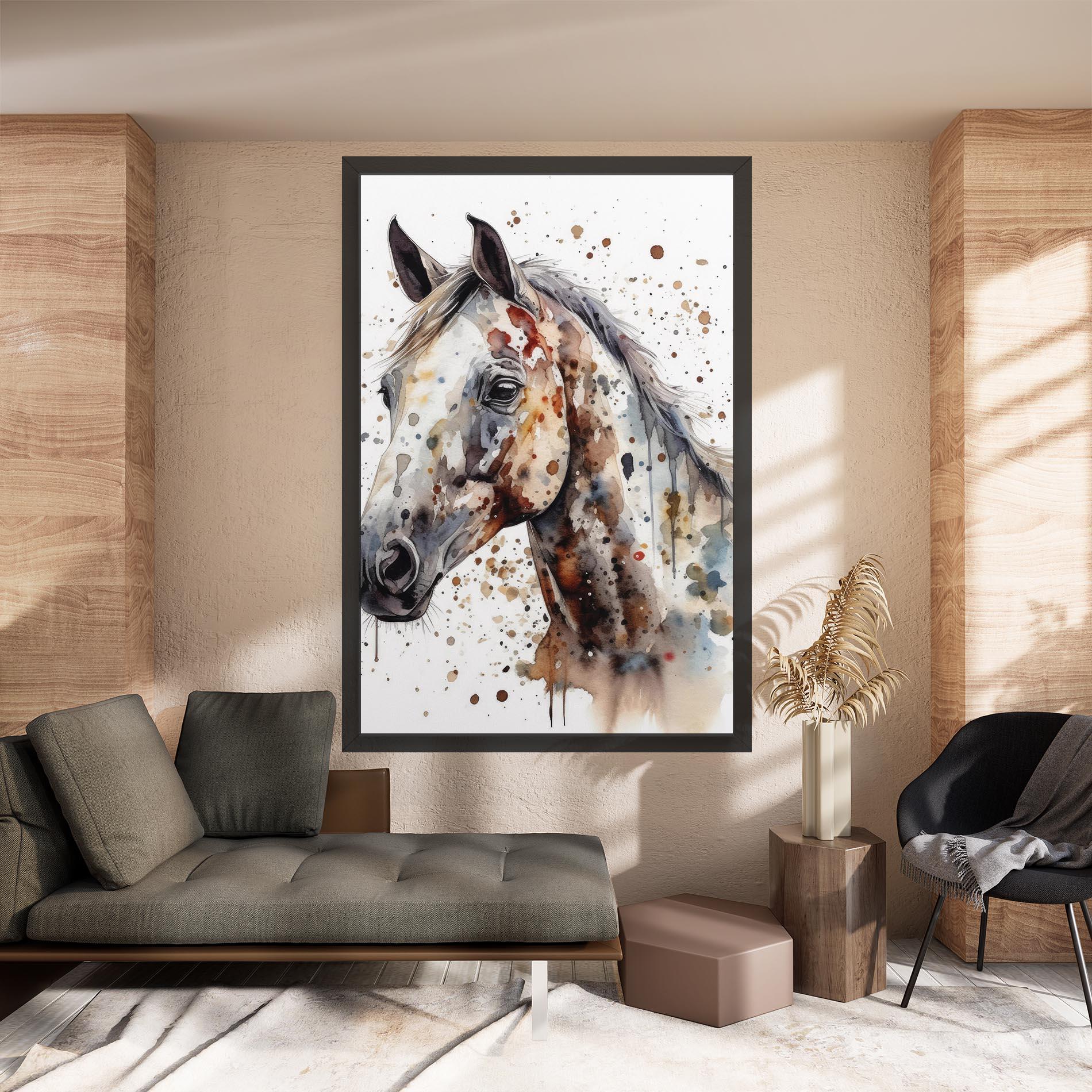 Tablou Canvas Watercolor Horse mockup 8