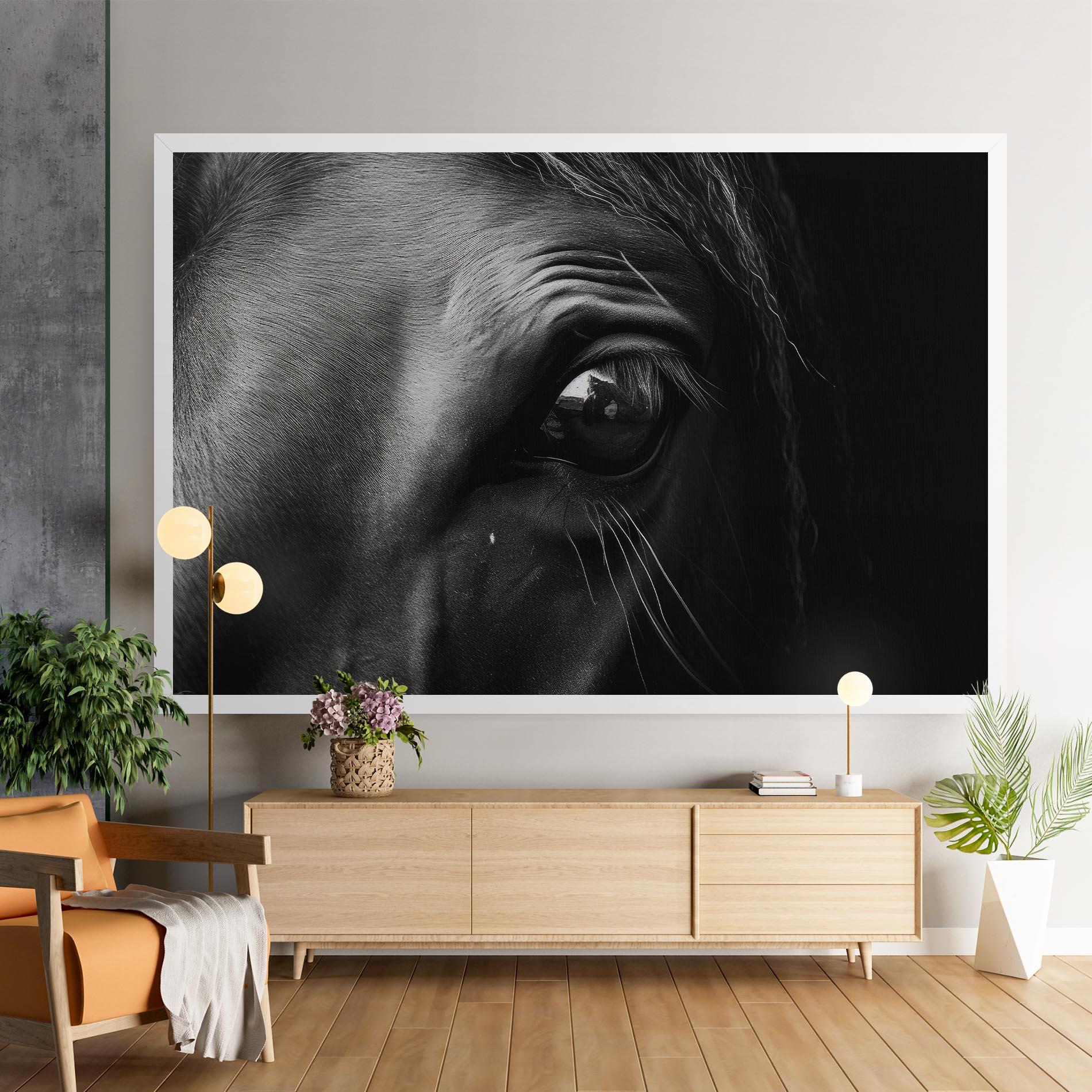 Tablou Canvas Black Horse Eye mockup 9