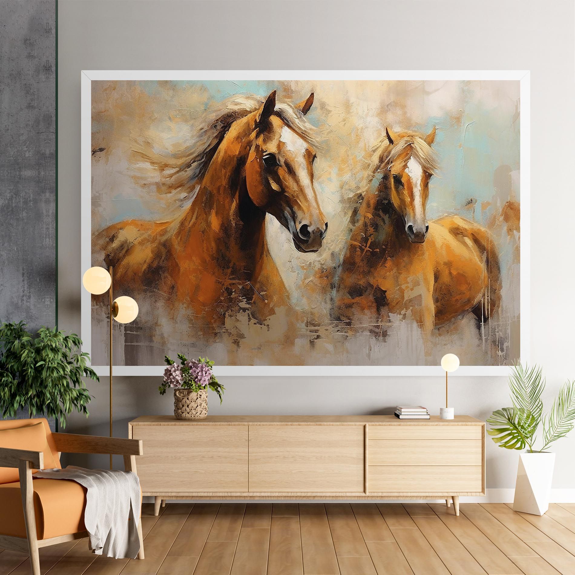 Brown Horses Staying mockup 9