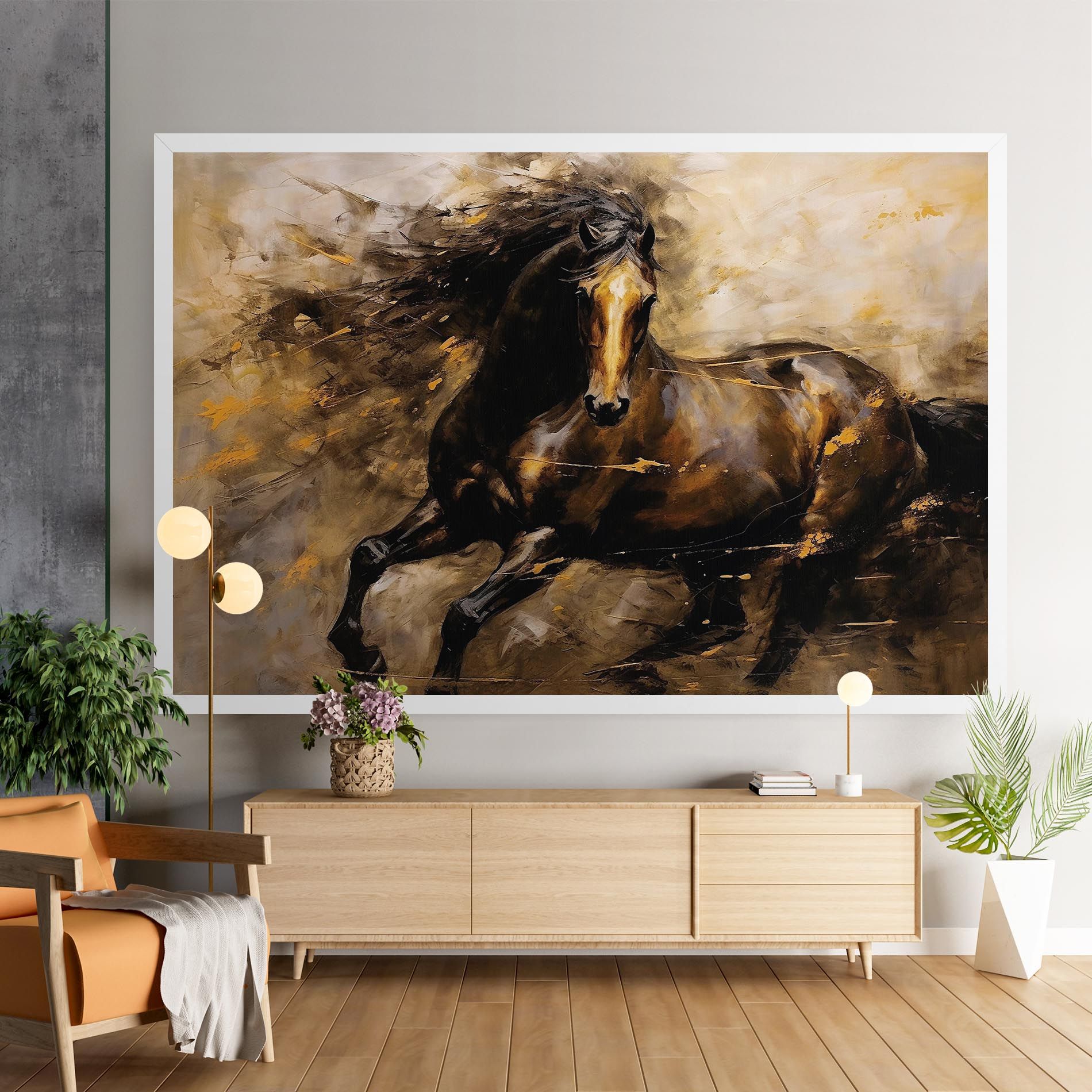 Gold Brown Horse mockup 9