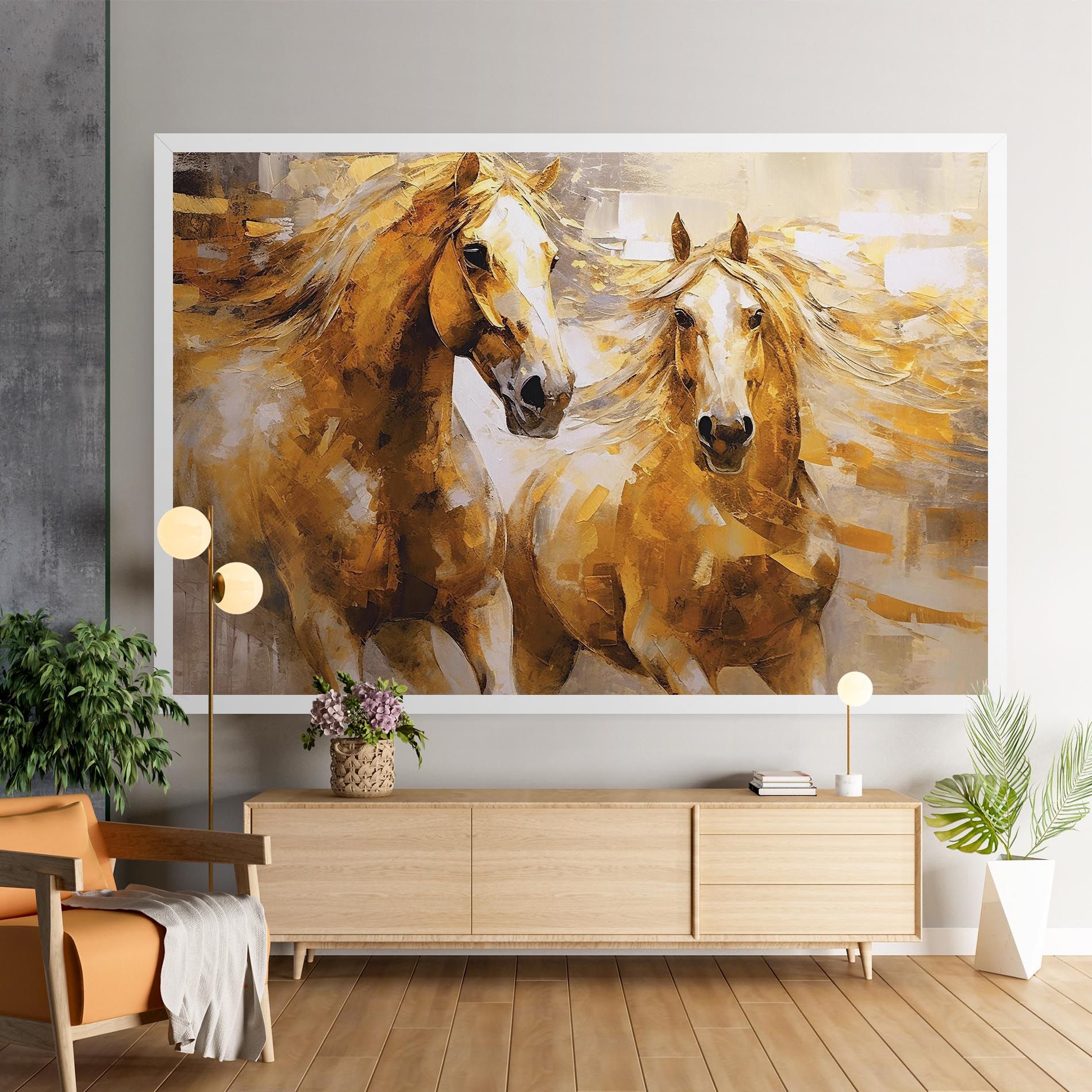 Golden Brown Horses mockup 9