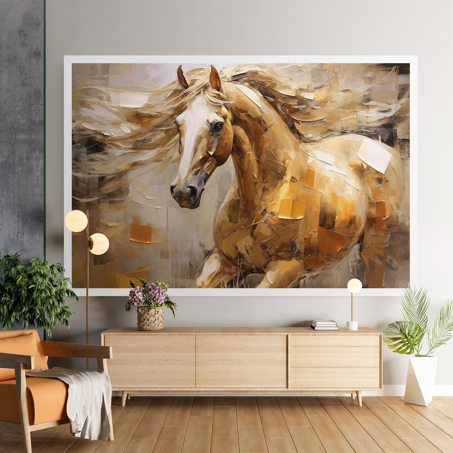 Tablou Canvas Light Brown Horse mockup 9