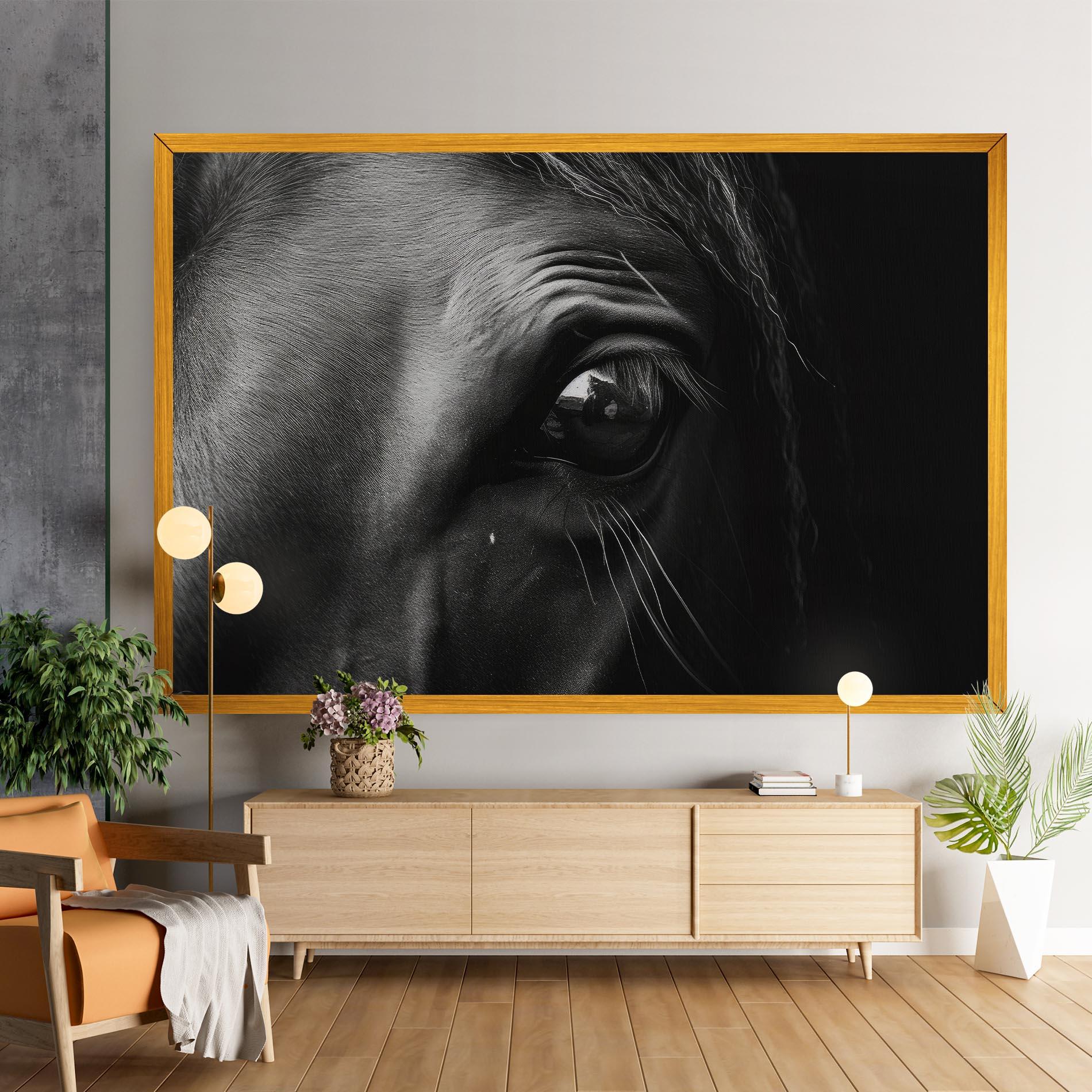 Tablou Canvas Black Horse Eye mockup 9
