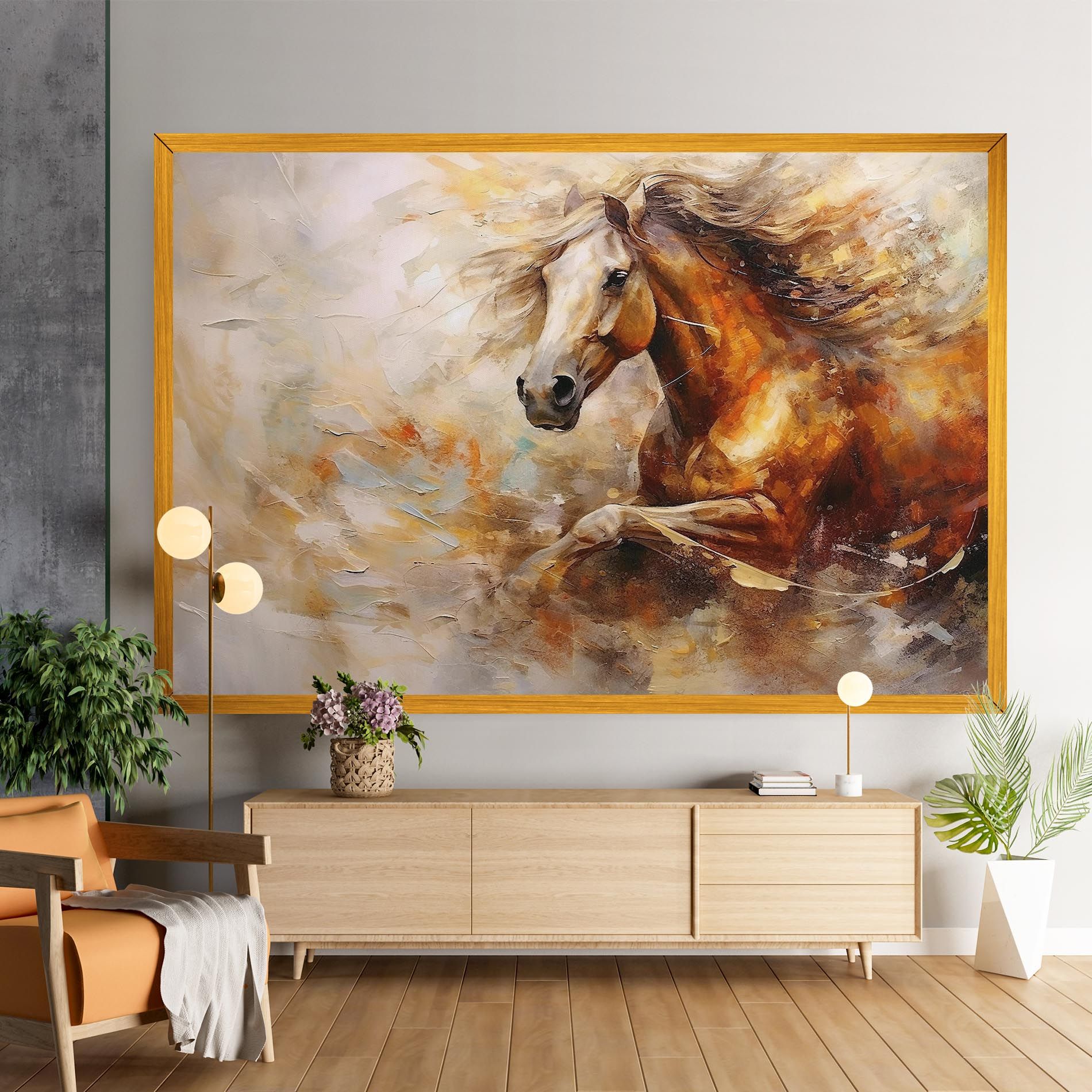 Brown Horse Running mockup 9