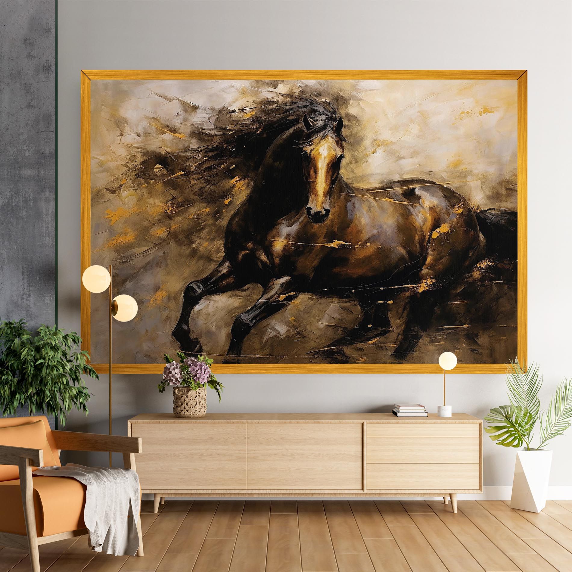 Gold Brown Horse mockup 9
