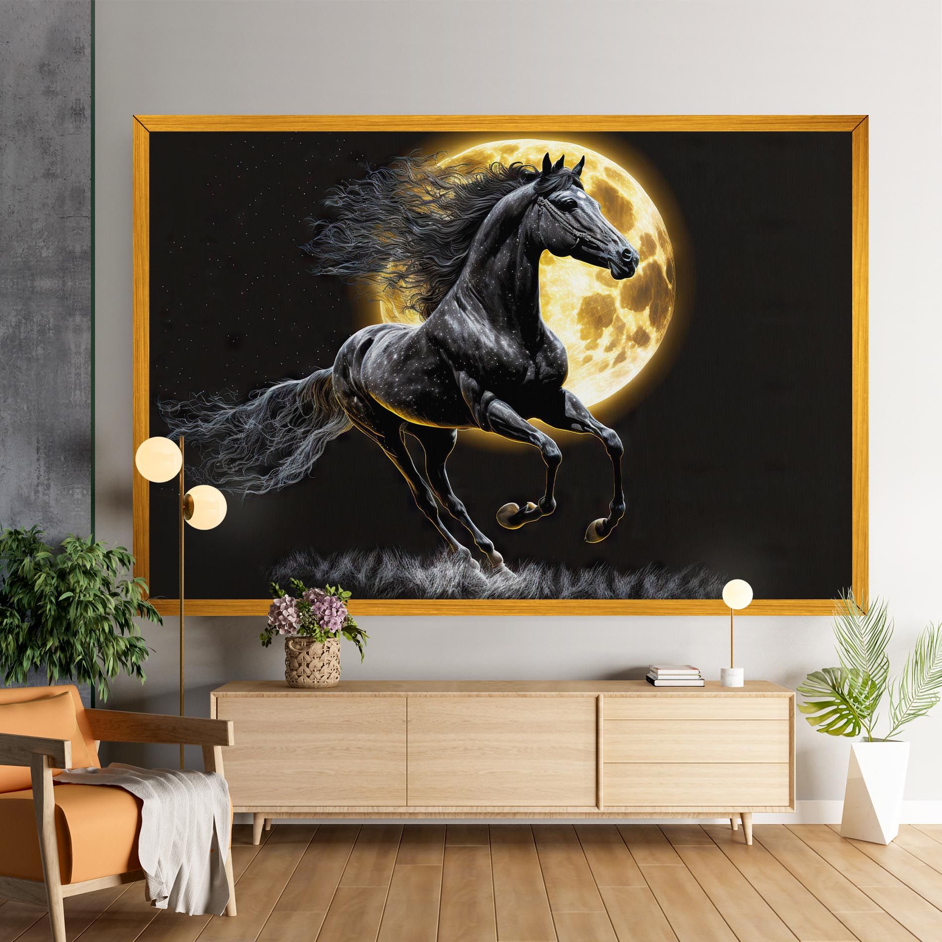 Gold Moon Horse mockup 9