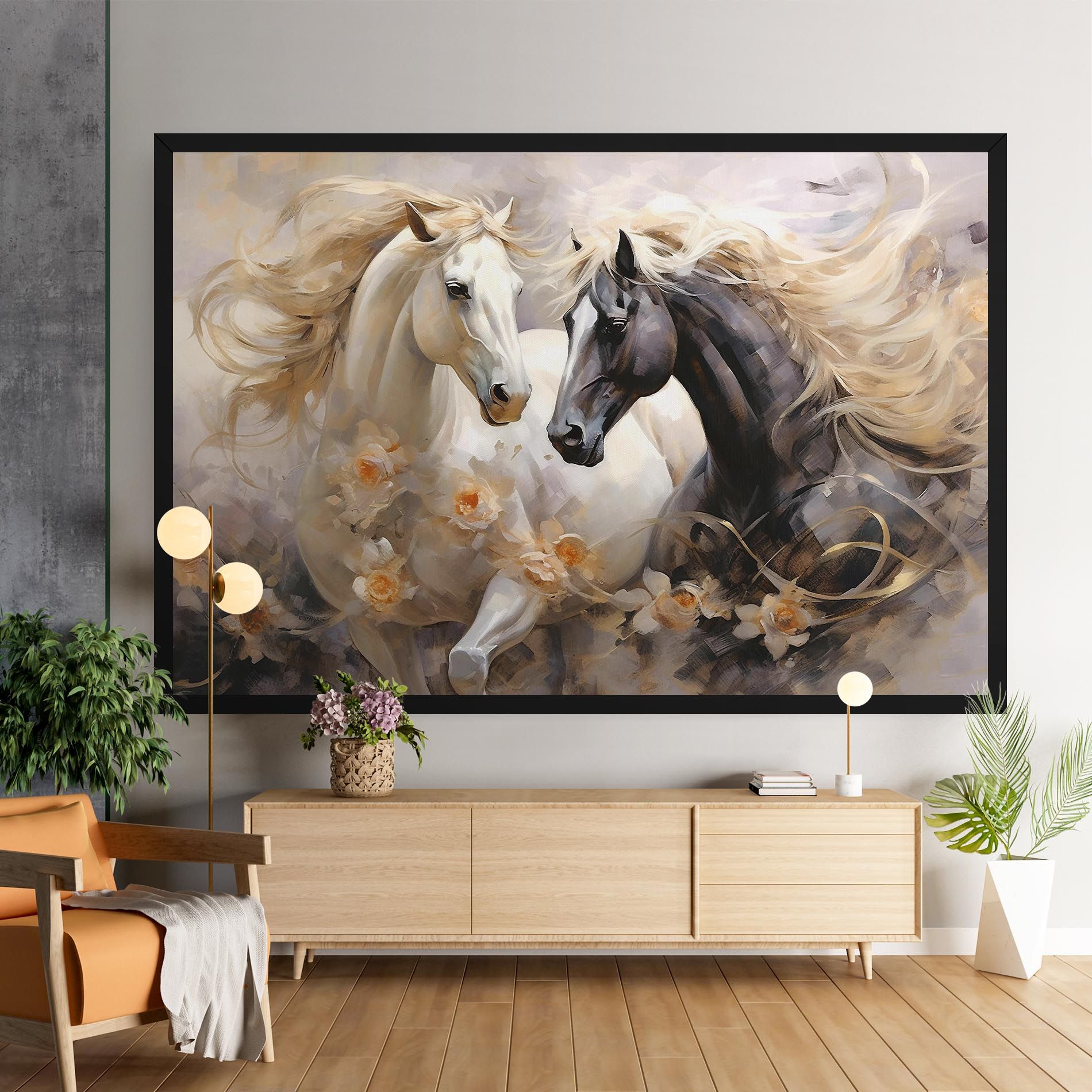 Black And White Horses mockup 9