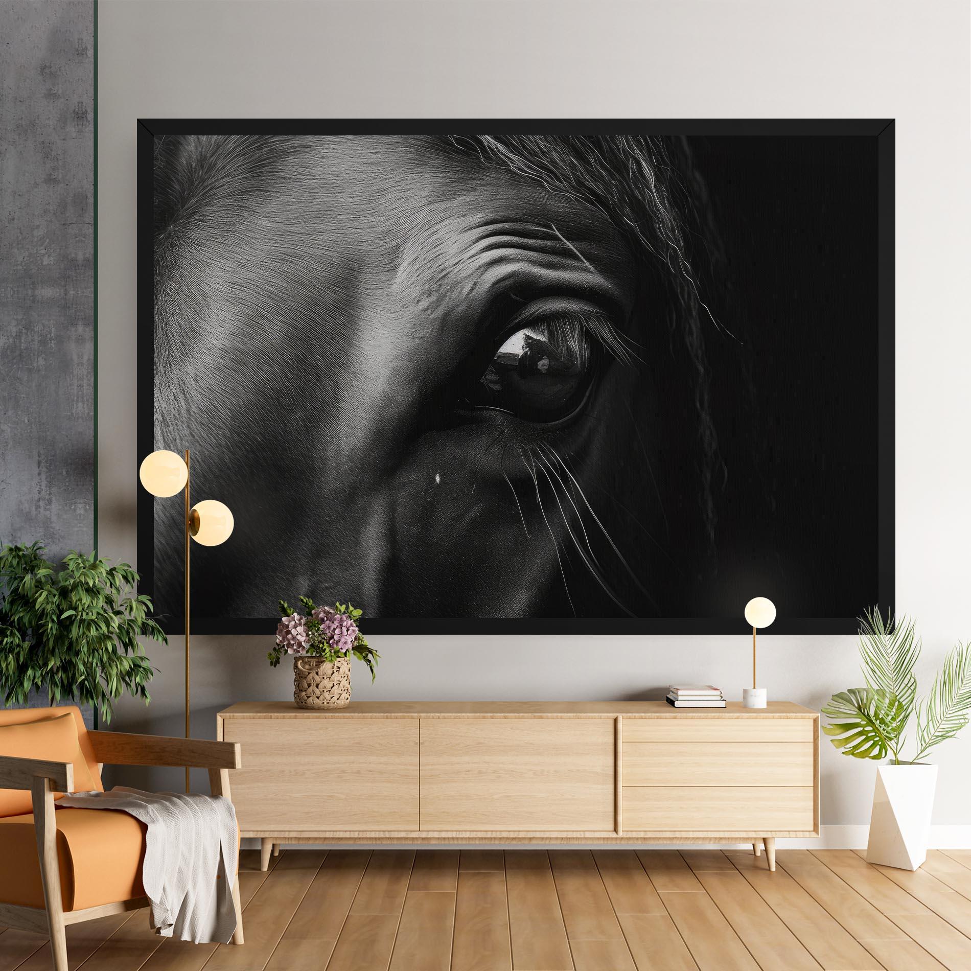 Tablou Canvas Black Horse Eye mockup 9