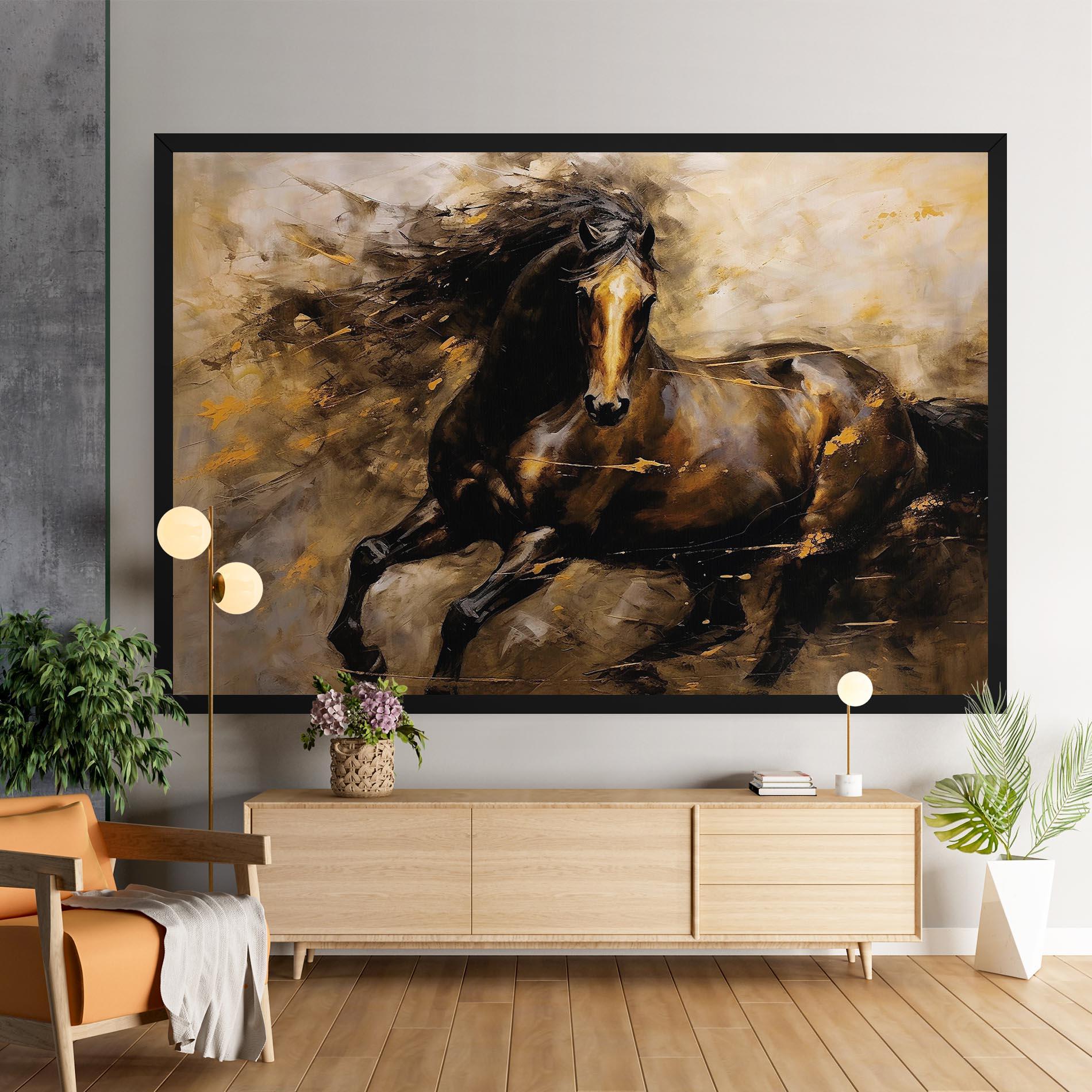 Tablou Canvas Gold Brown Horse mockup 9