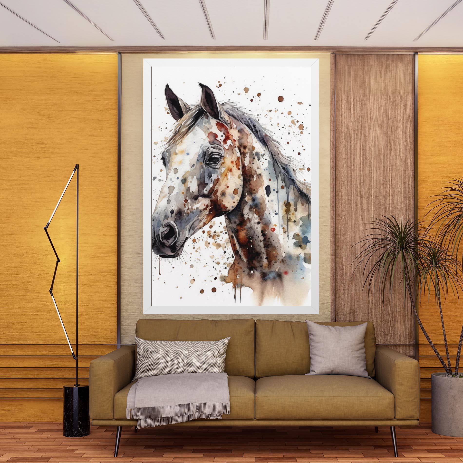 Tablou Canvas Watercolor Horse mockup 9