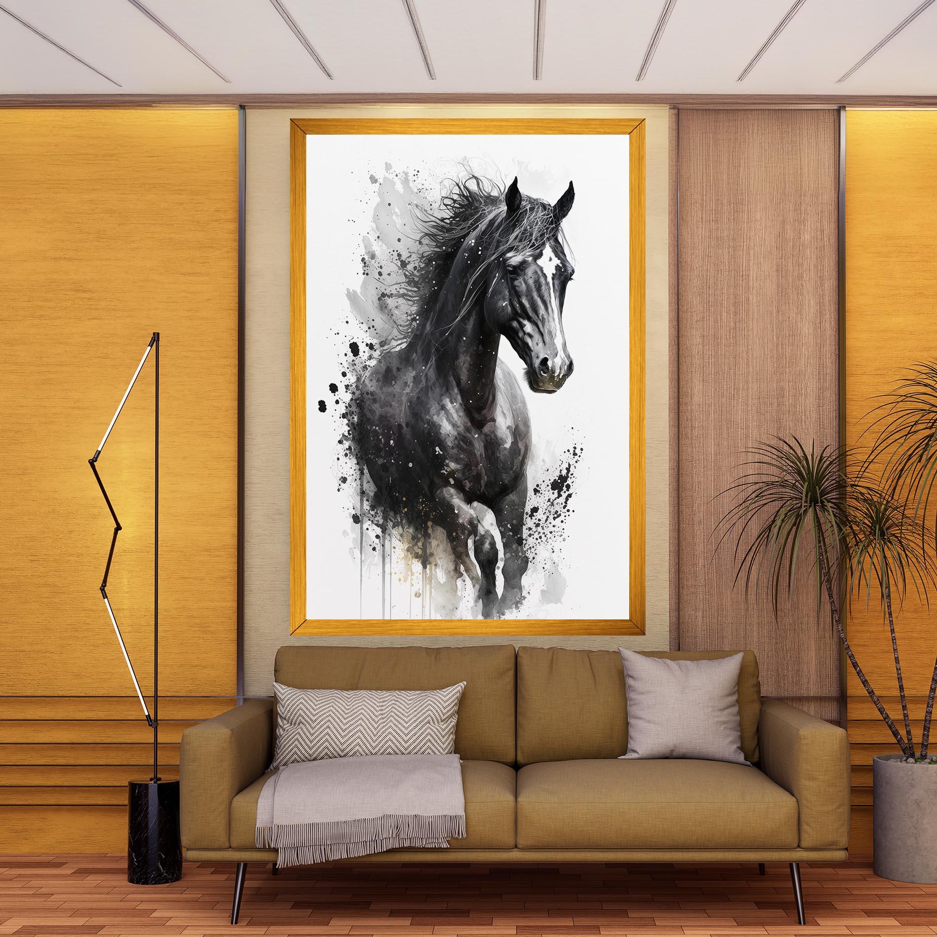 Tablou Canvas Black Horse mockup 9