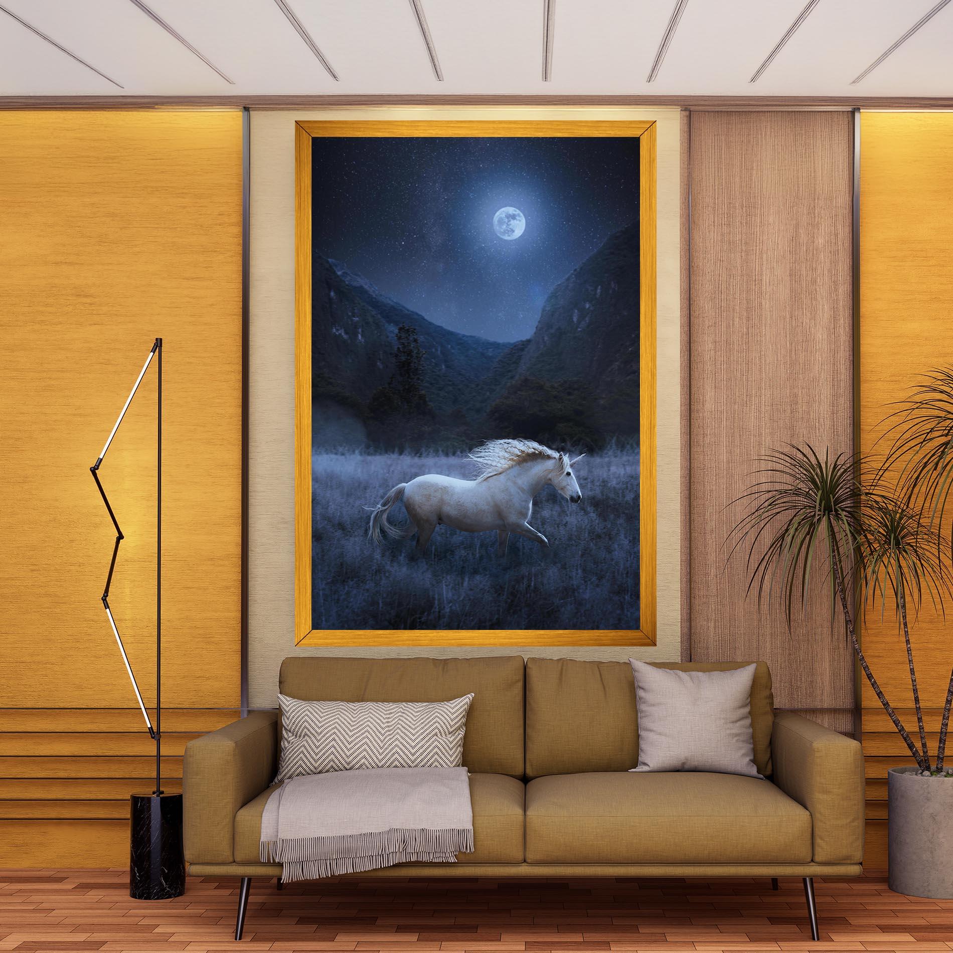 Tablou Canvas Blue Moon Unicorn mockup 9