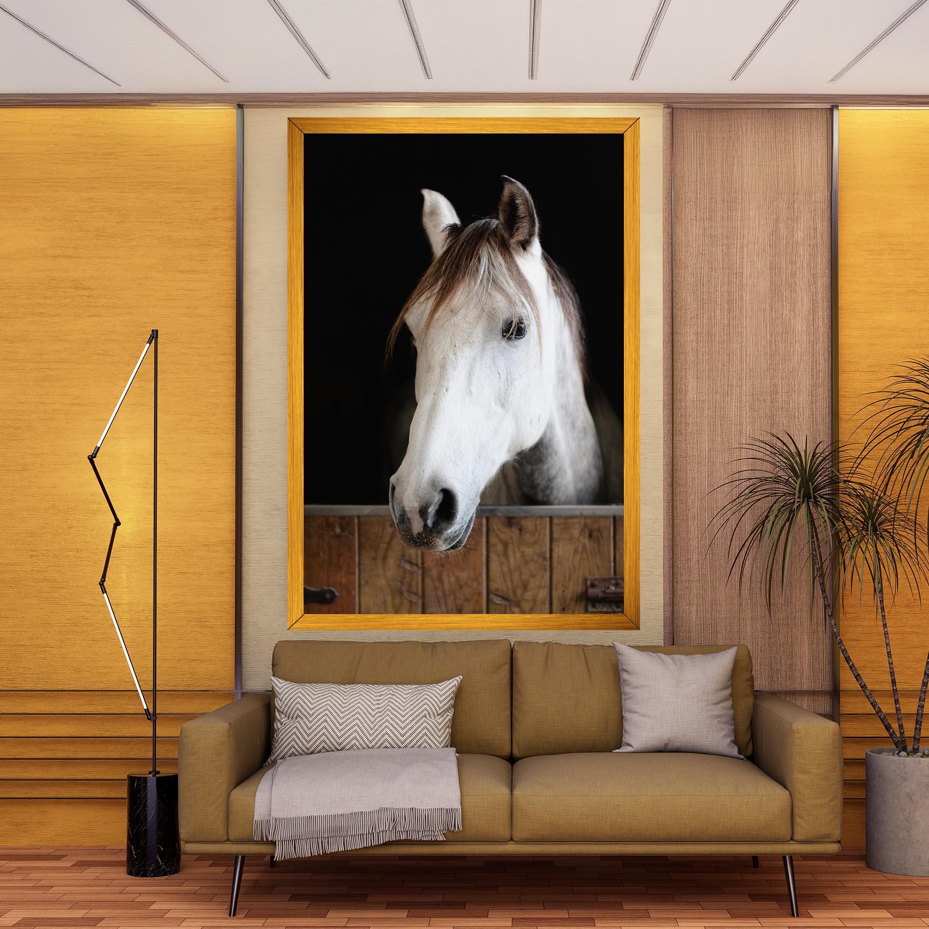 Tablou Canvas Grey Horse Head mockup 9