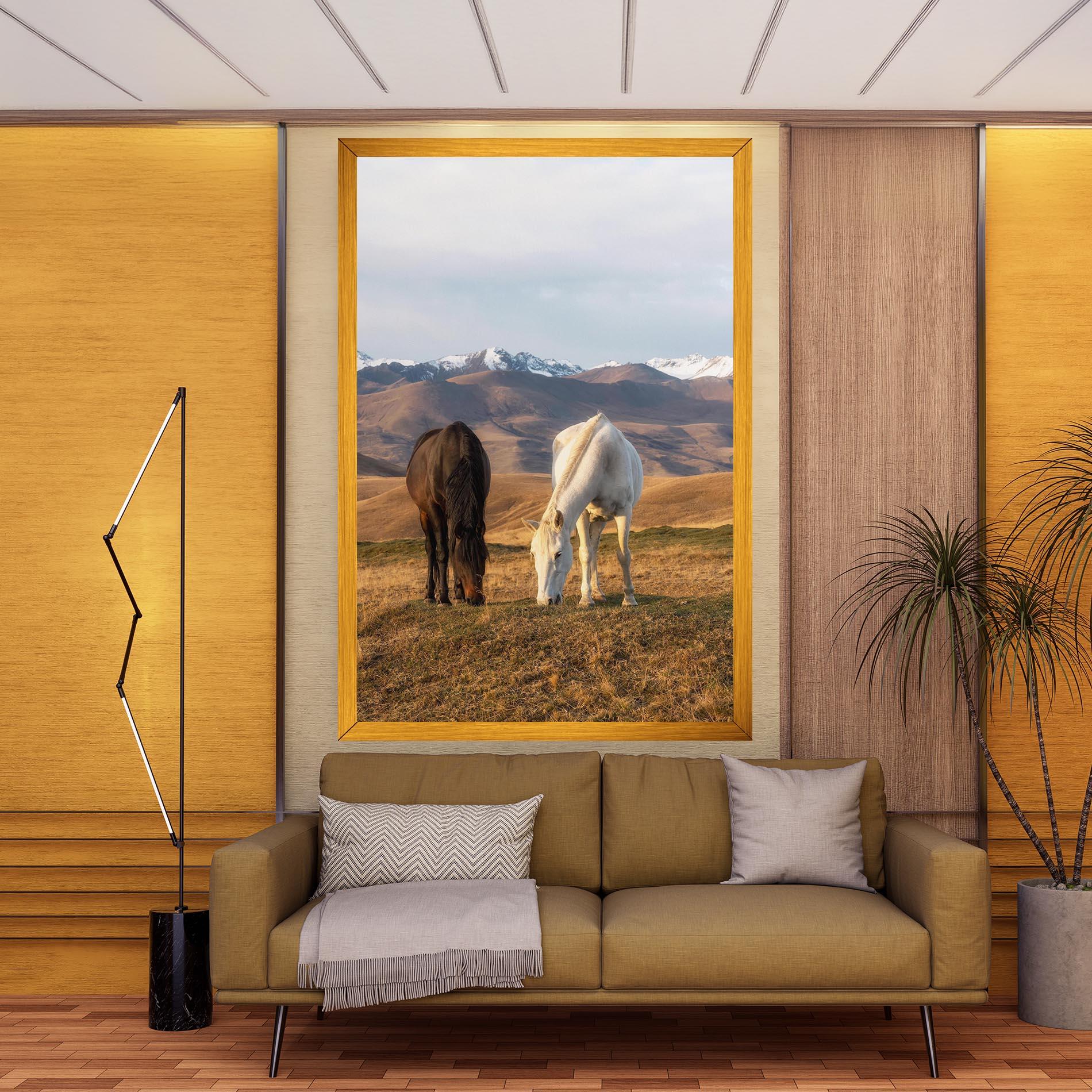 Tablou Canvas Mountain Horses mockup 9